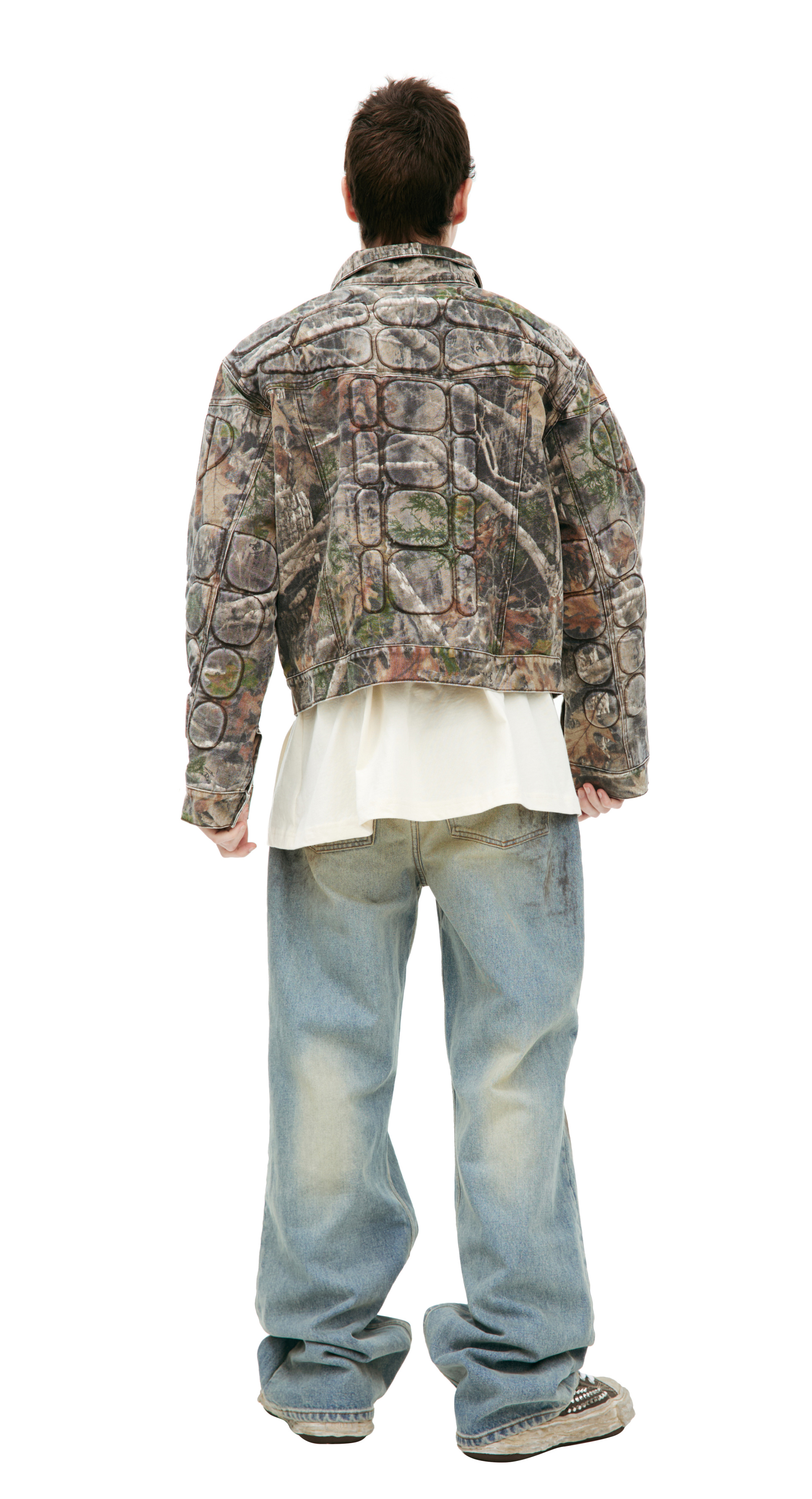 Satoshi Nakamoto Джинсовая куртка с монопринтом