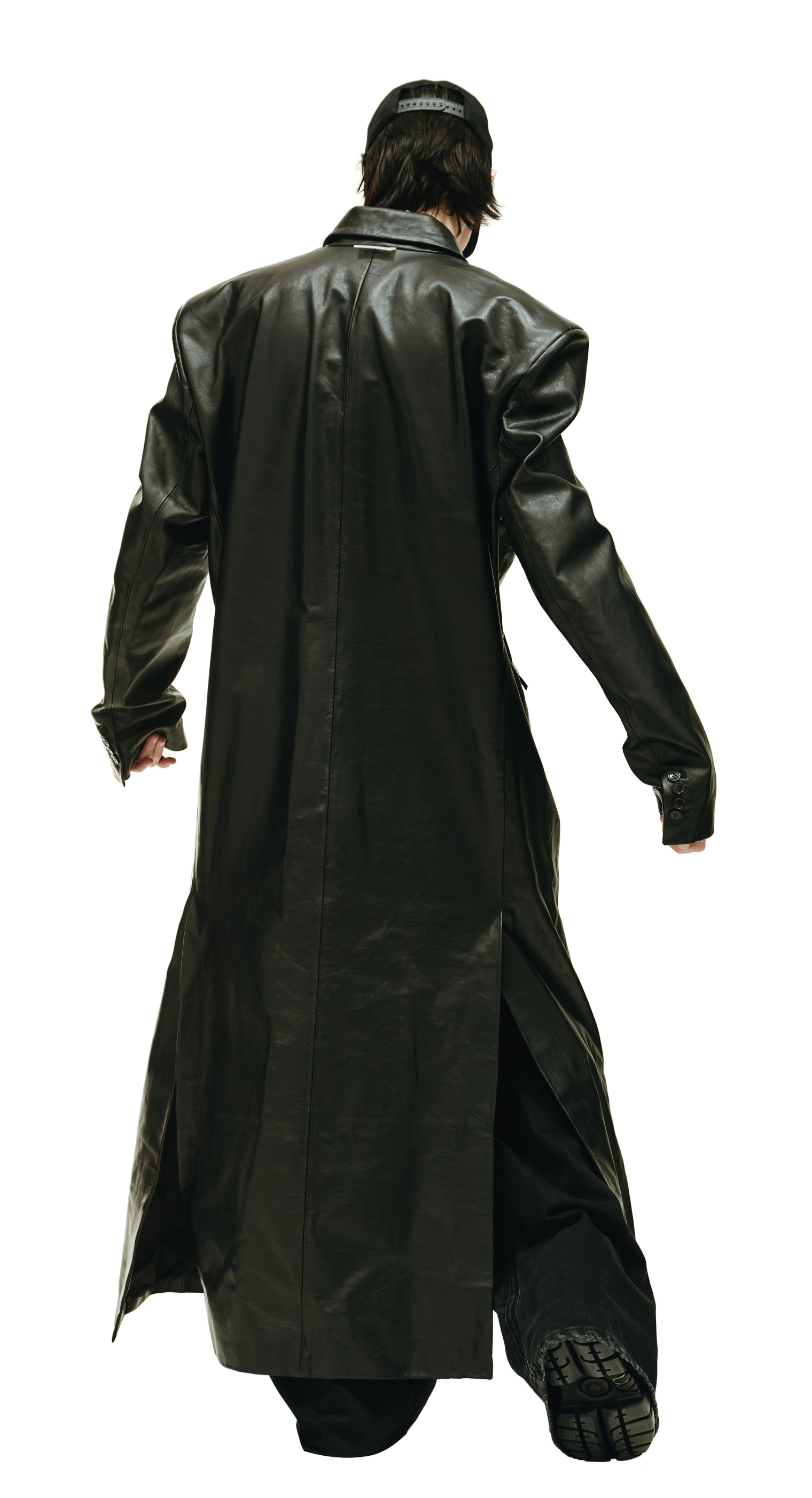 VETEMENTS Кожаное оверсайз пальто