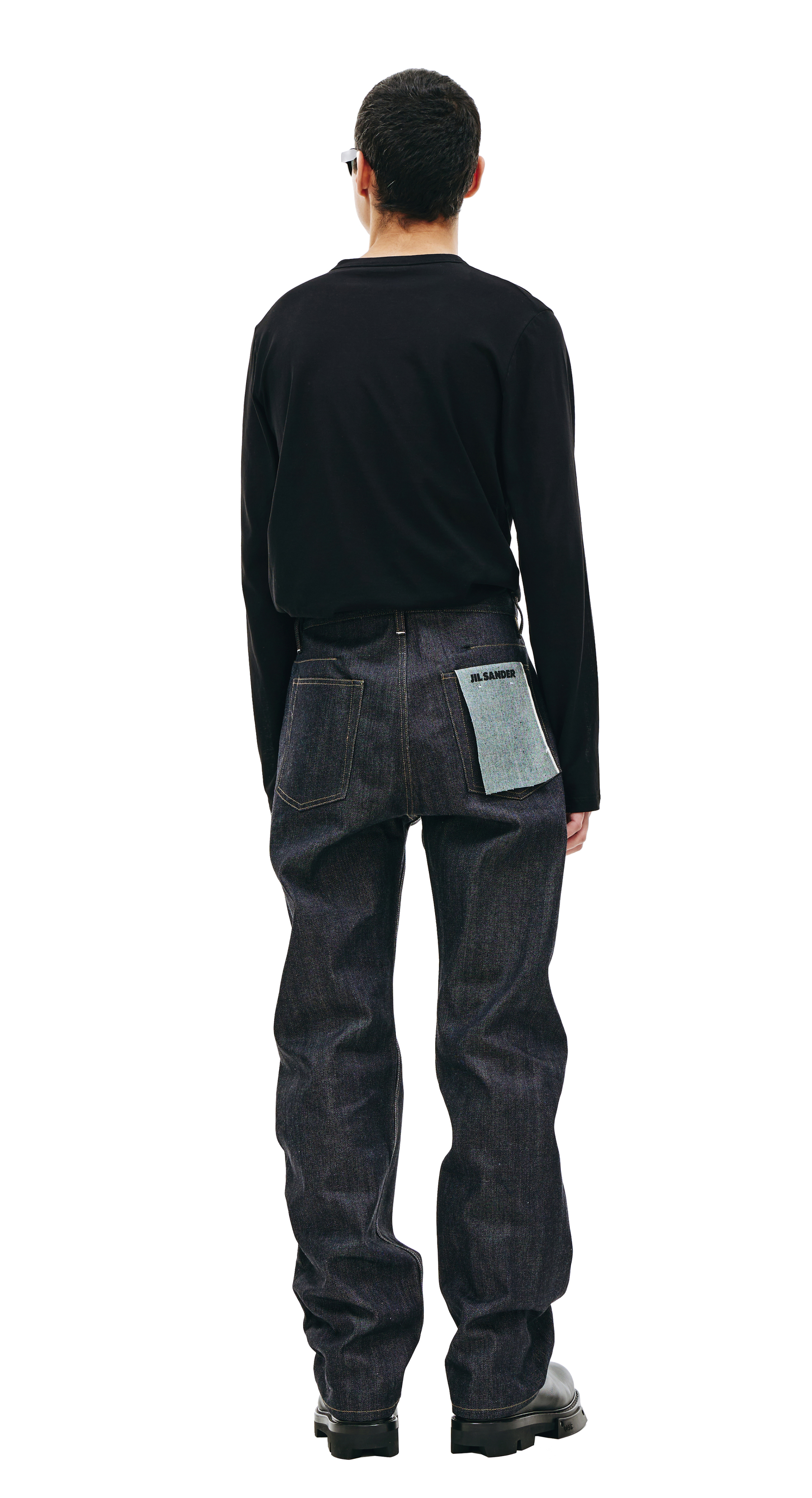 Jil Sander Прямые джинсы с патчем