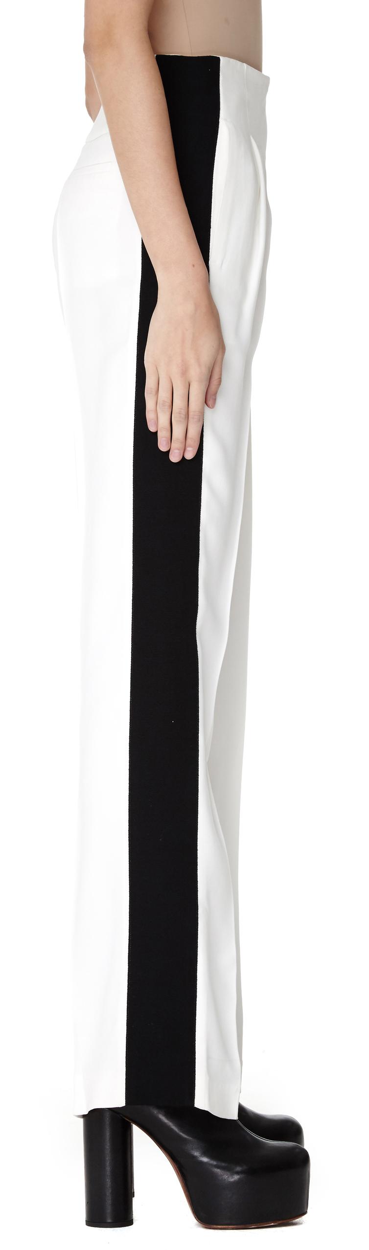 Haider Ackermann Широкие белые брюки с лампасами