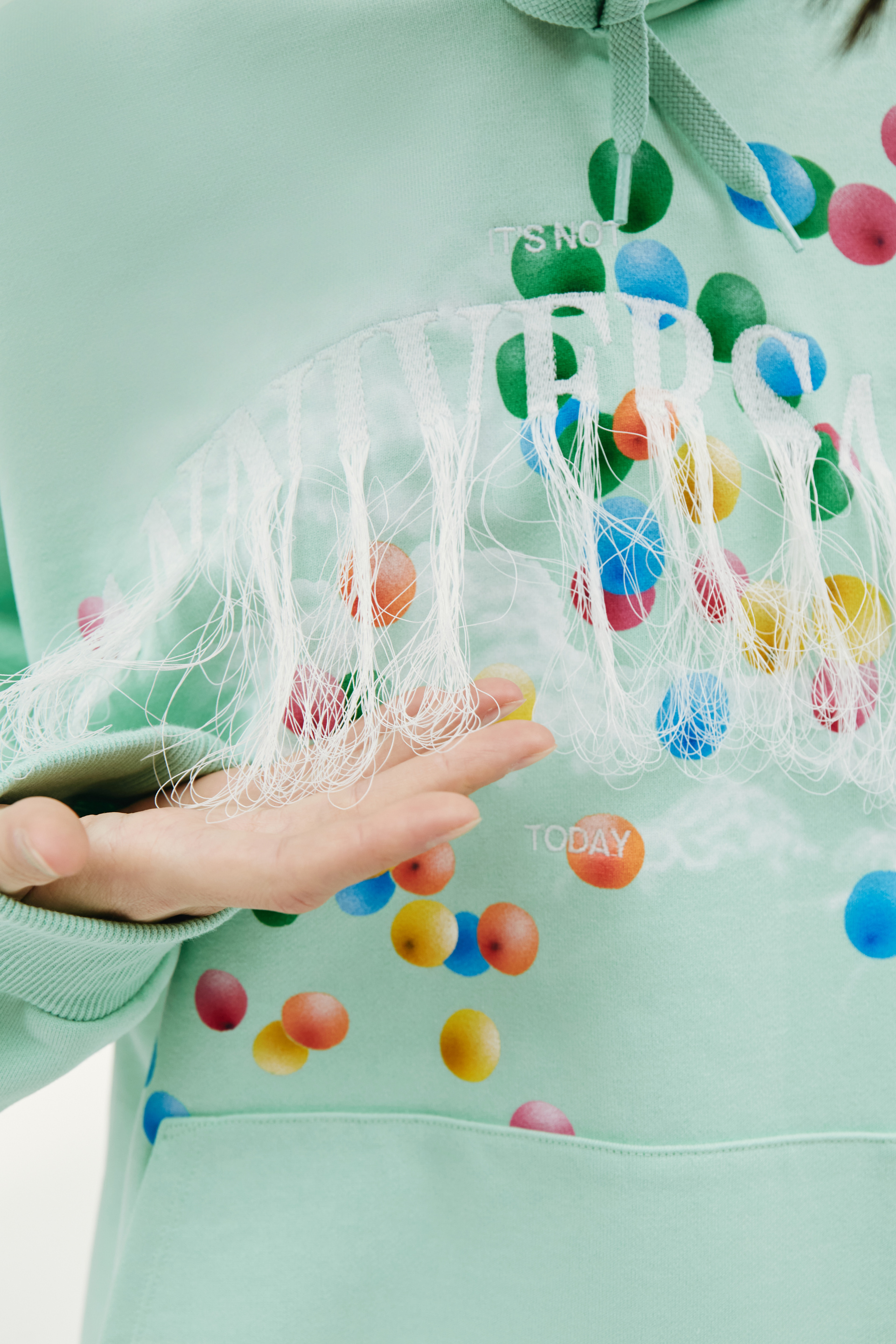 Doublet Мятное худи с вышивкой Anniversary