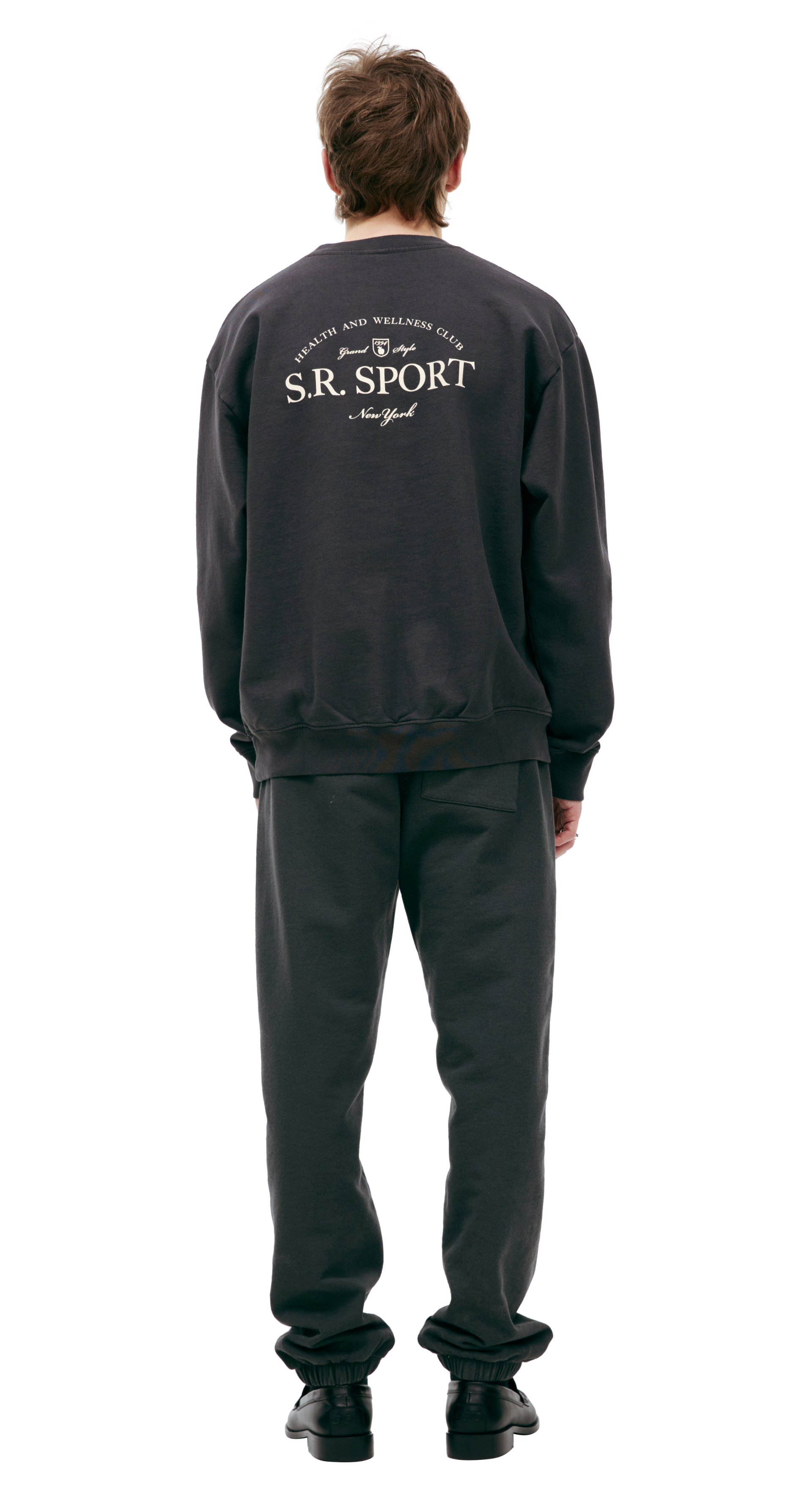 SPORTY & RICH Хлопковый свитшот с логотипом