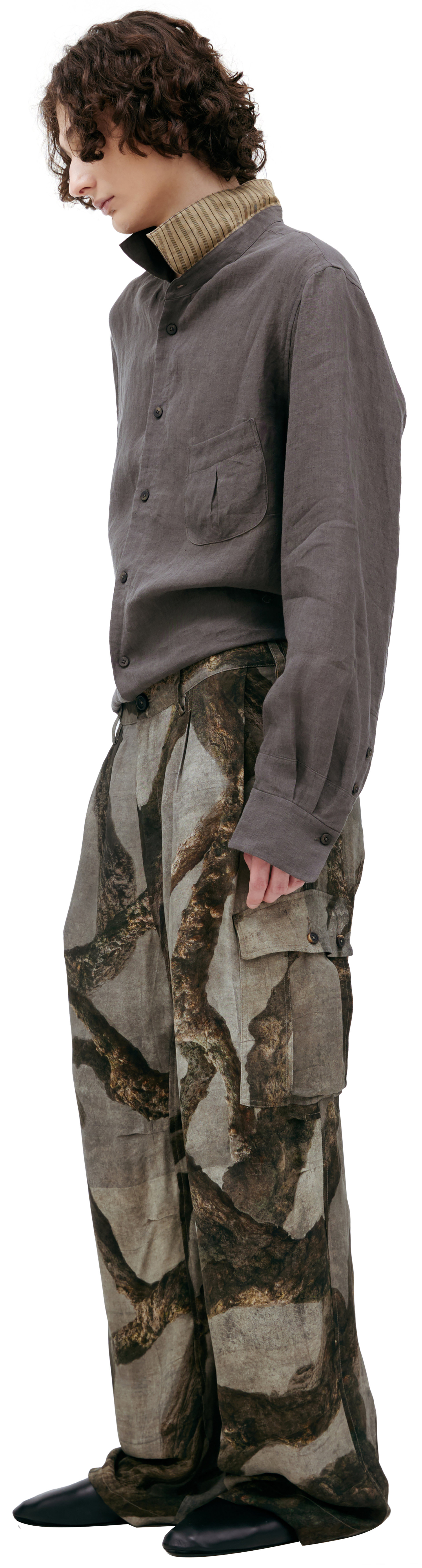 Ziggy Chen Широкие брюки с монопринтом