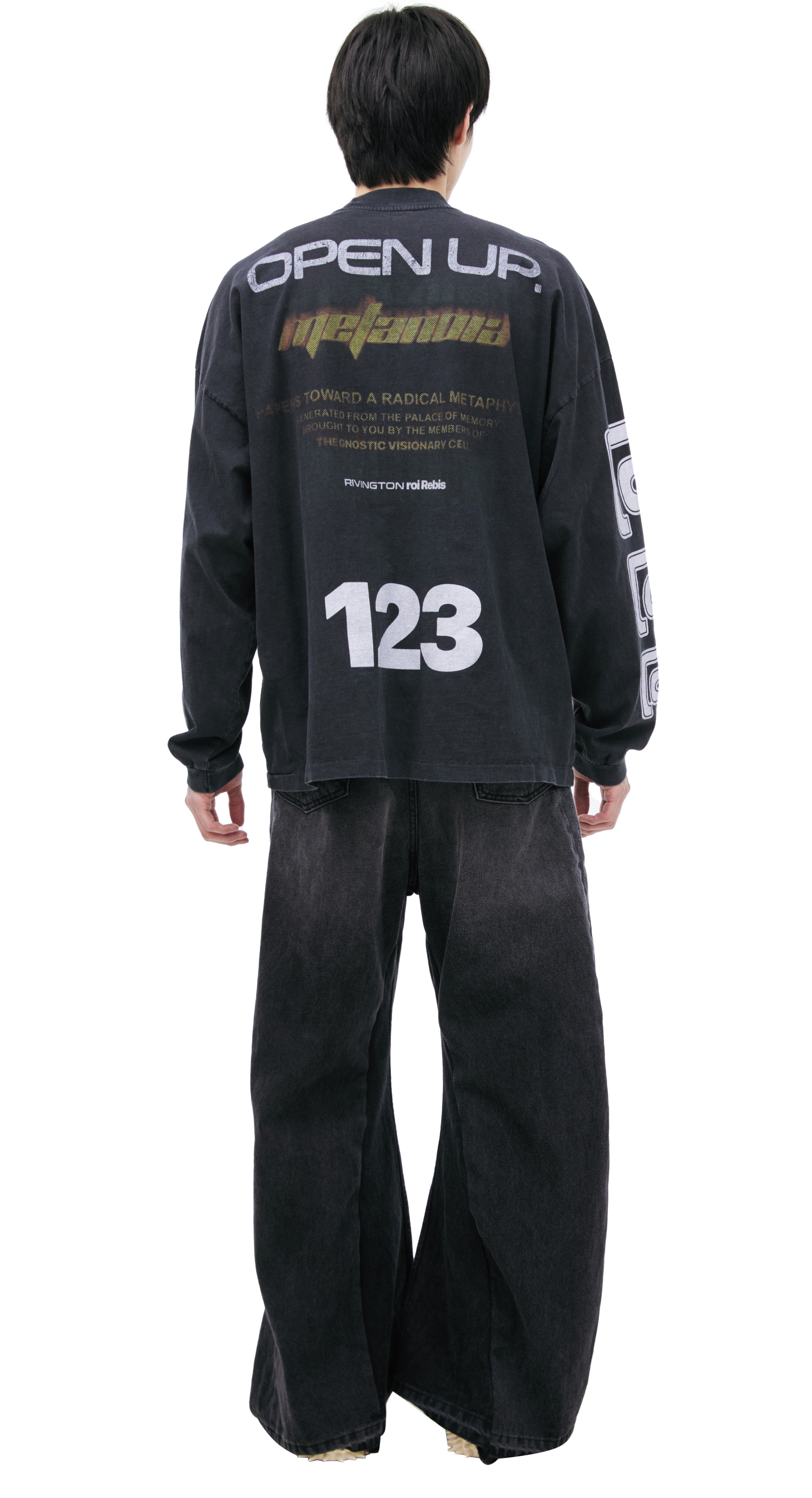 RRR123 Хлопковый лонгслив с принтом