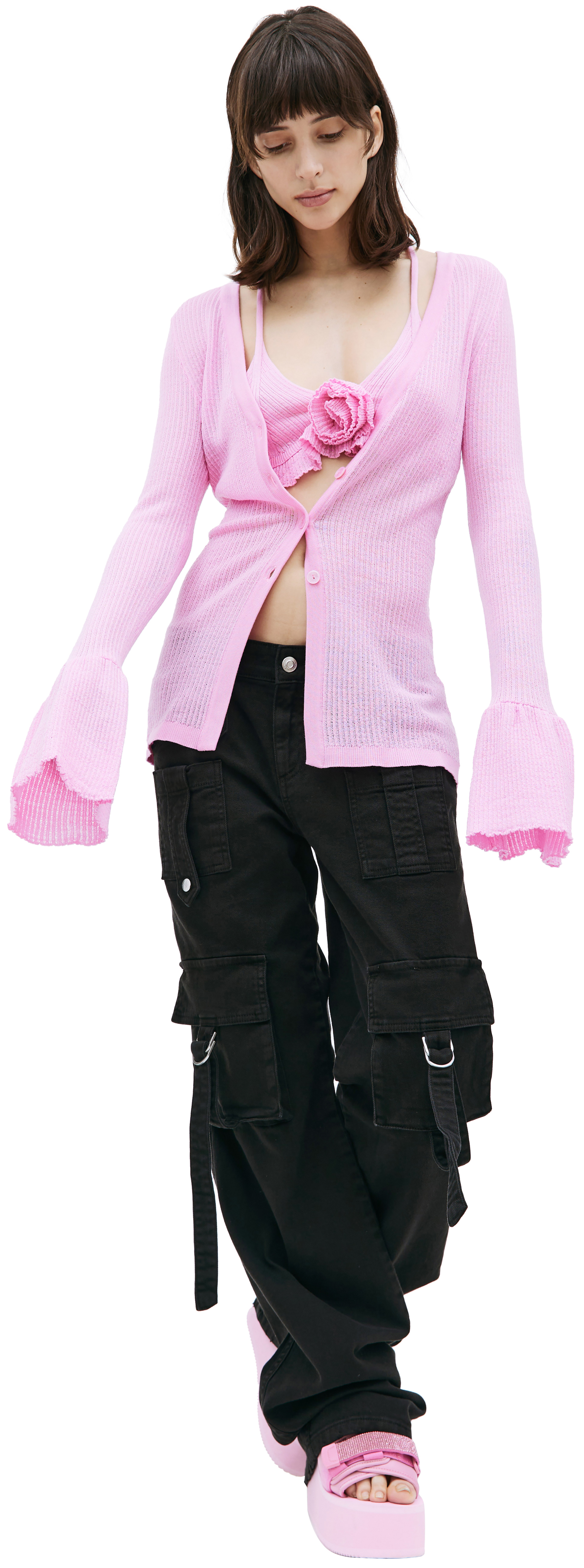 Blumarine Вязаный кардиган с топом