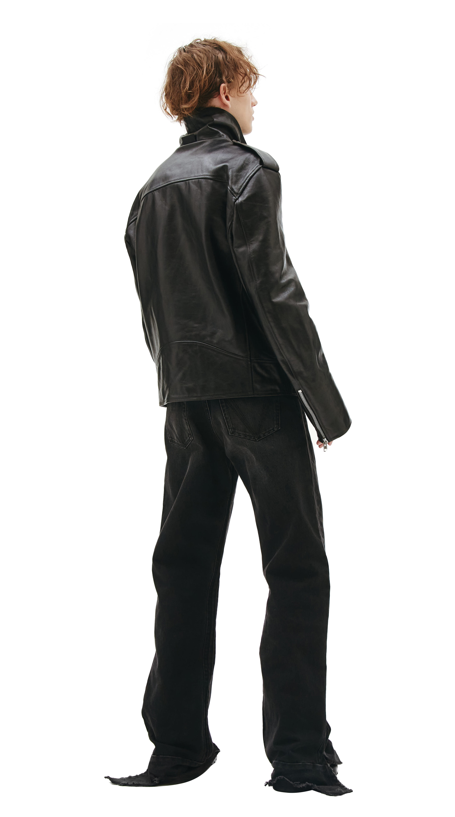 VETEMENTS Кожаная байкерская куртка