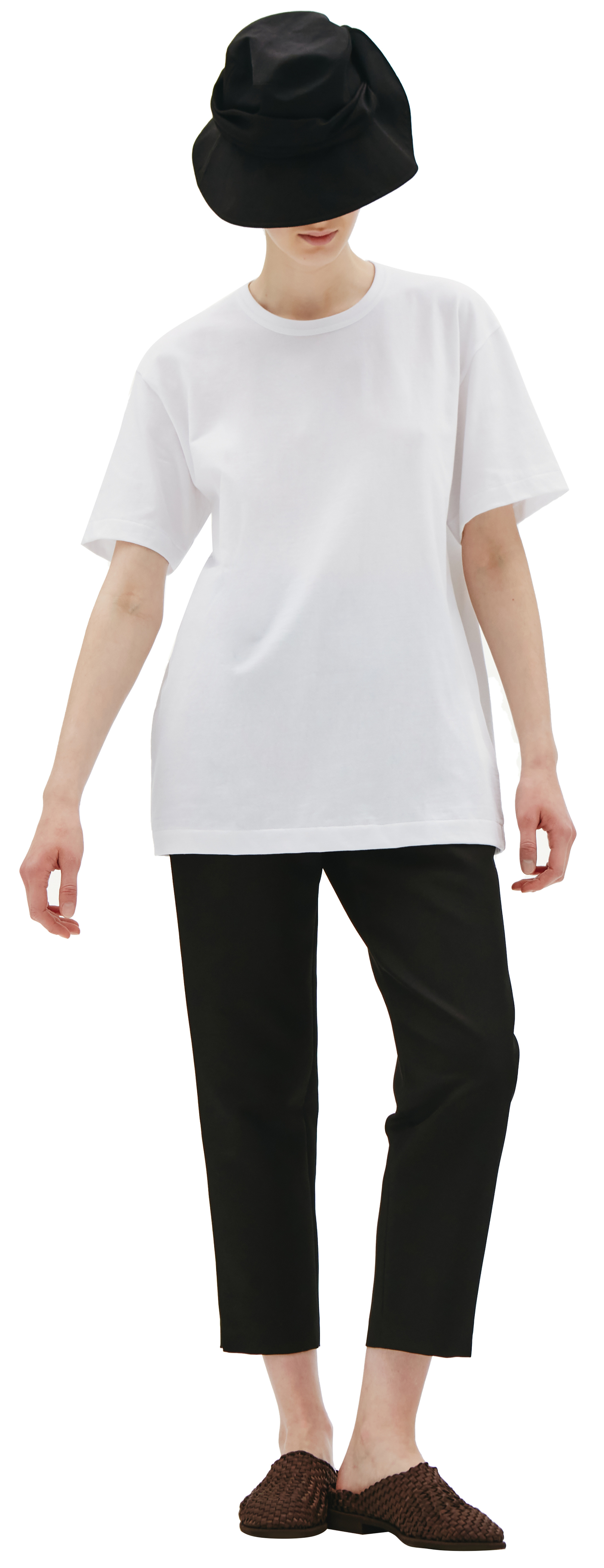 Comme des Garcons Homme plus Белая футболка из хлопка с принтом