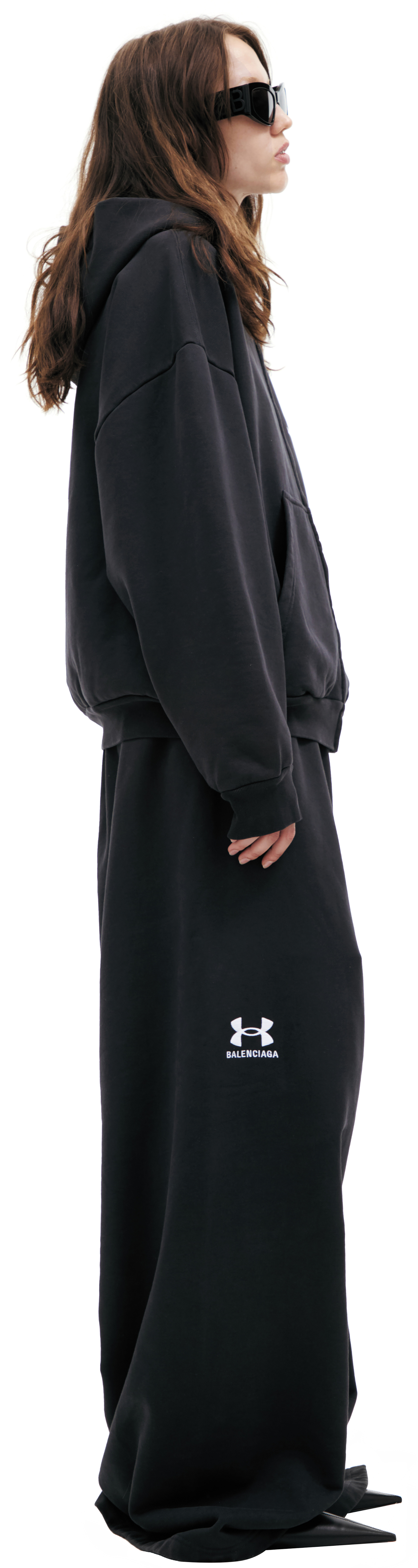 Balenciaga Черное худи с логотипом