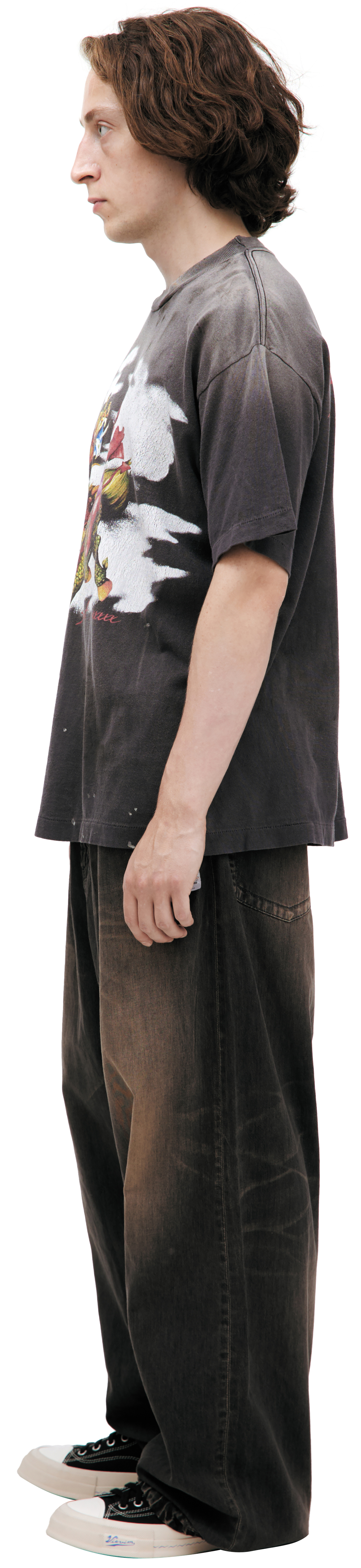 Saint Mxxxxxx Хлопковая футболка с принтом