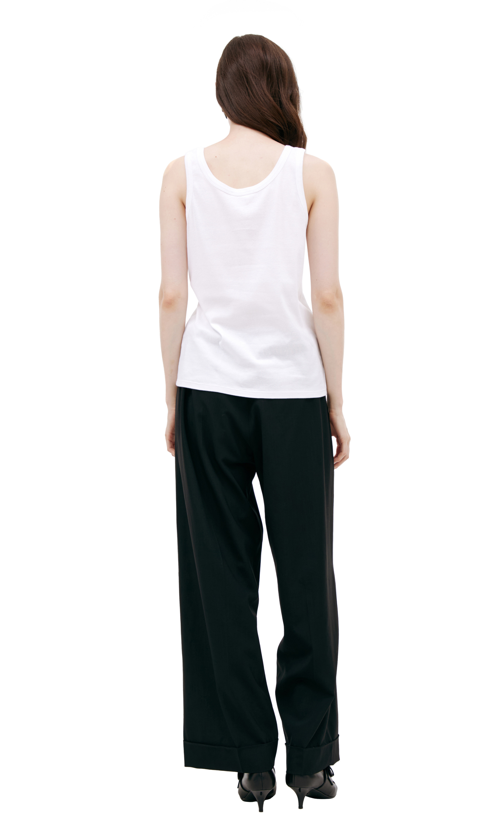 The Row Белый топ из хлопка