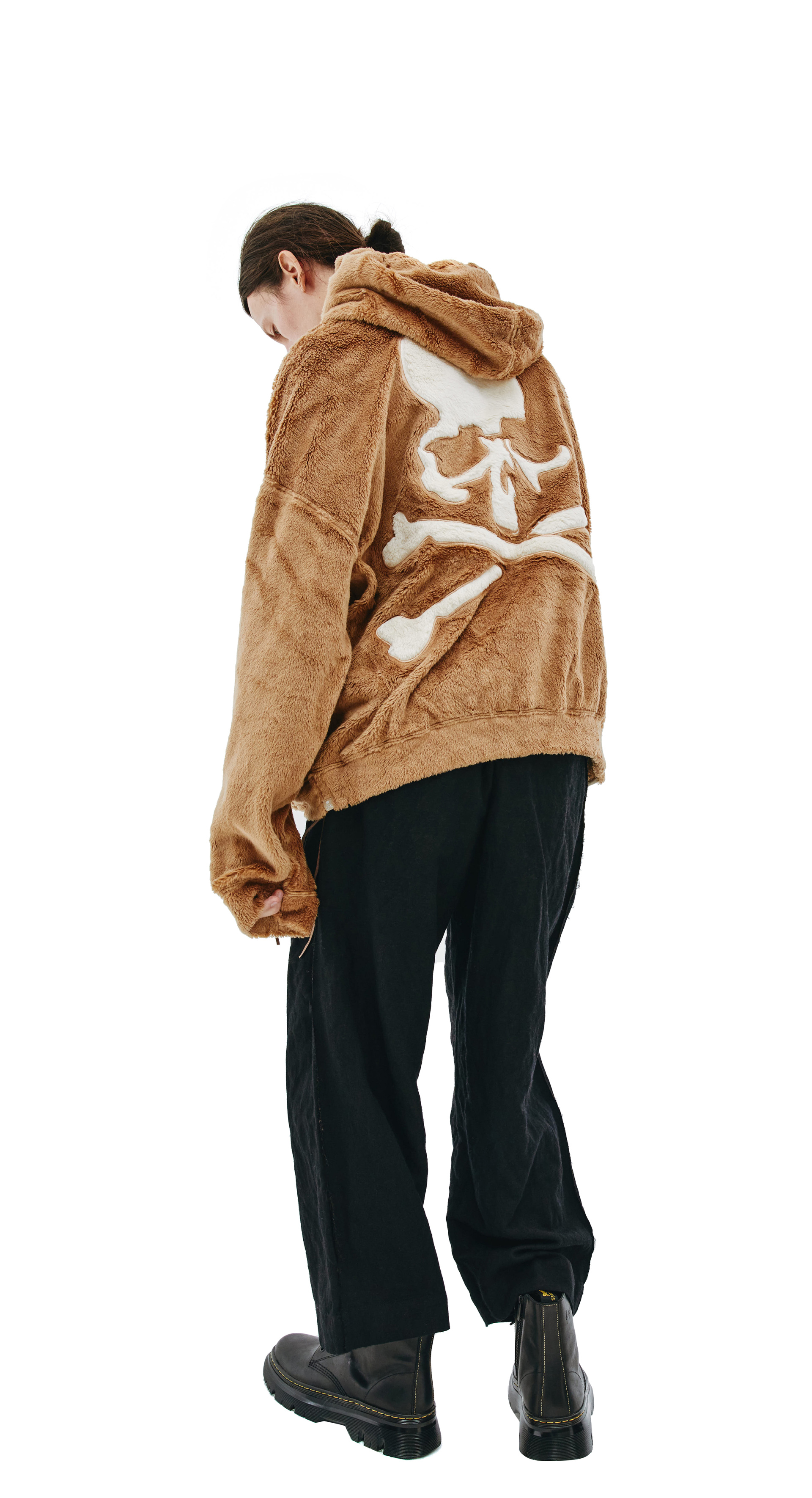 Mastermind WORLD Бежевое худи из искусственного меха