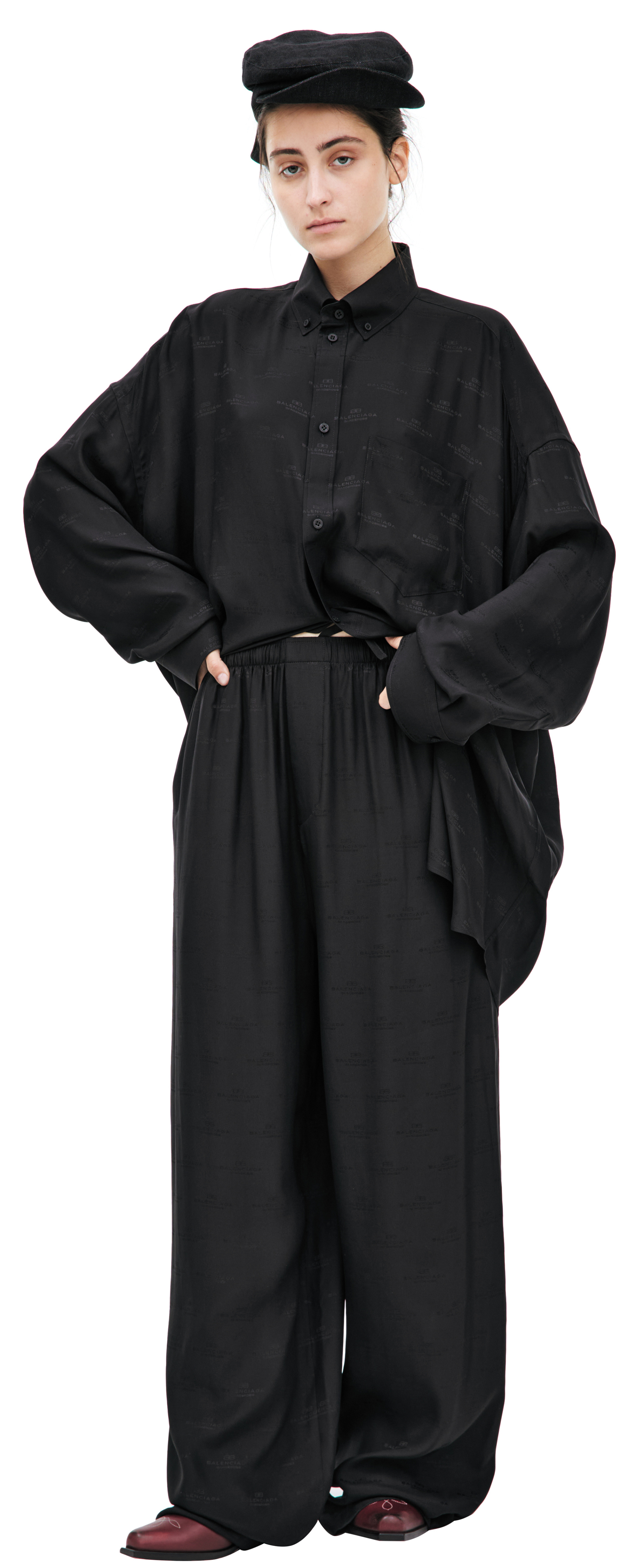 Balenciaga Черные брюки из шелка