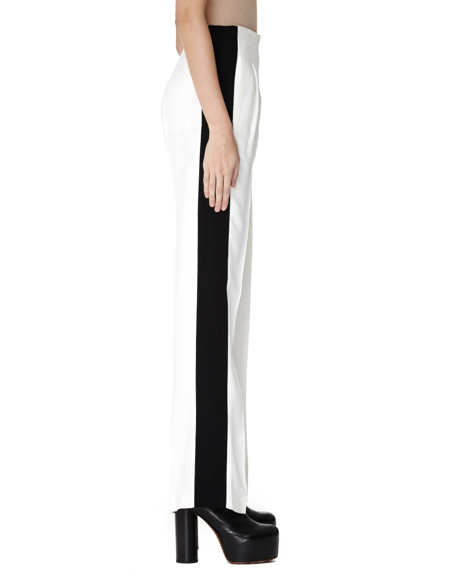 Haider Ackermann Широкие белые брюки с лампасами