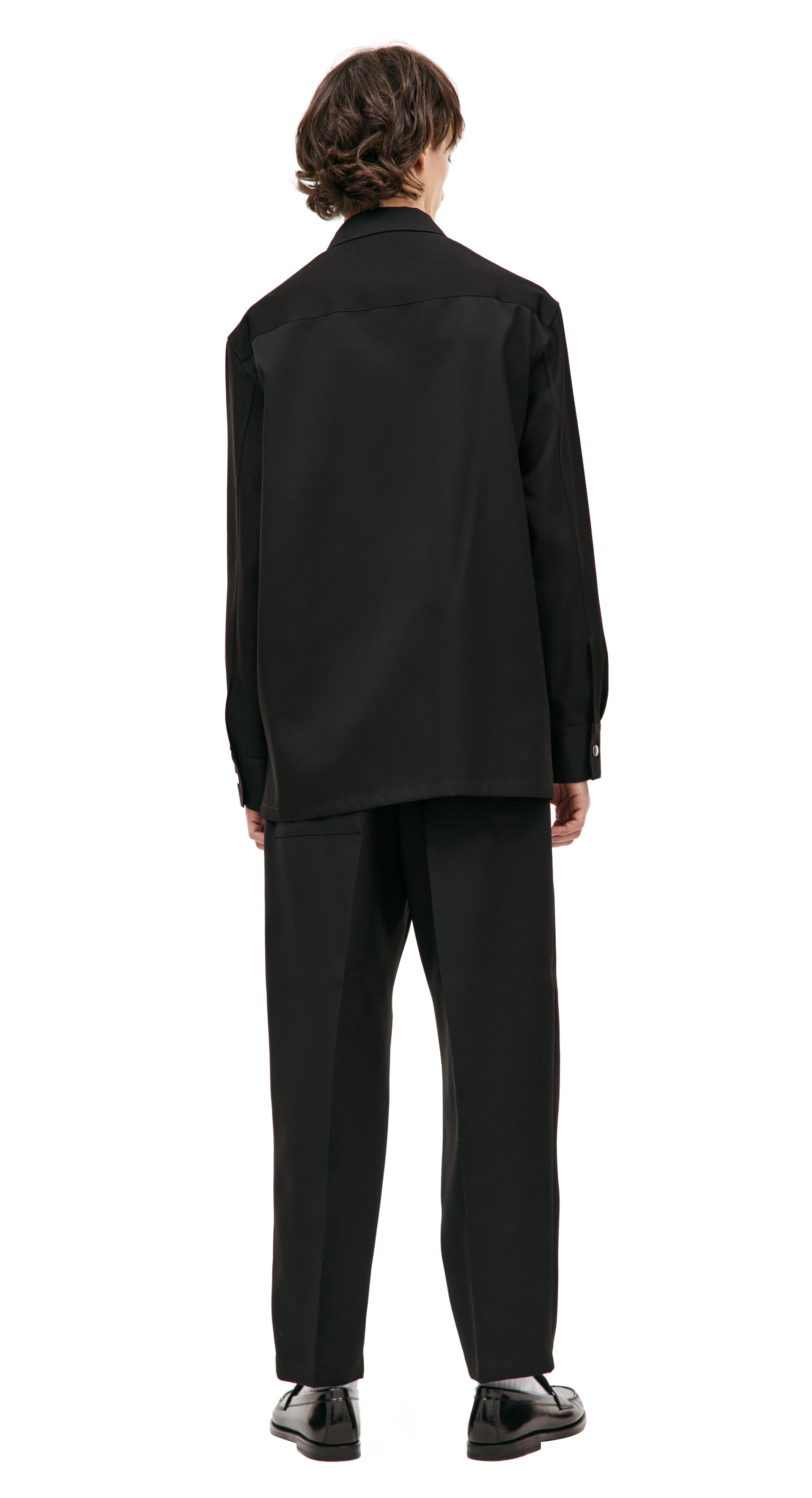 Jil Sander Шерстяная рубашка на молнии