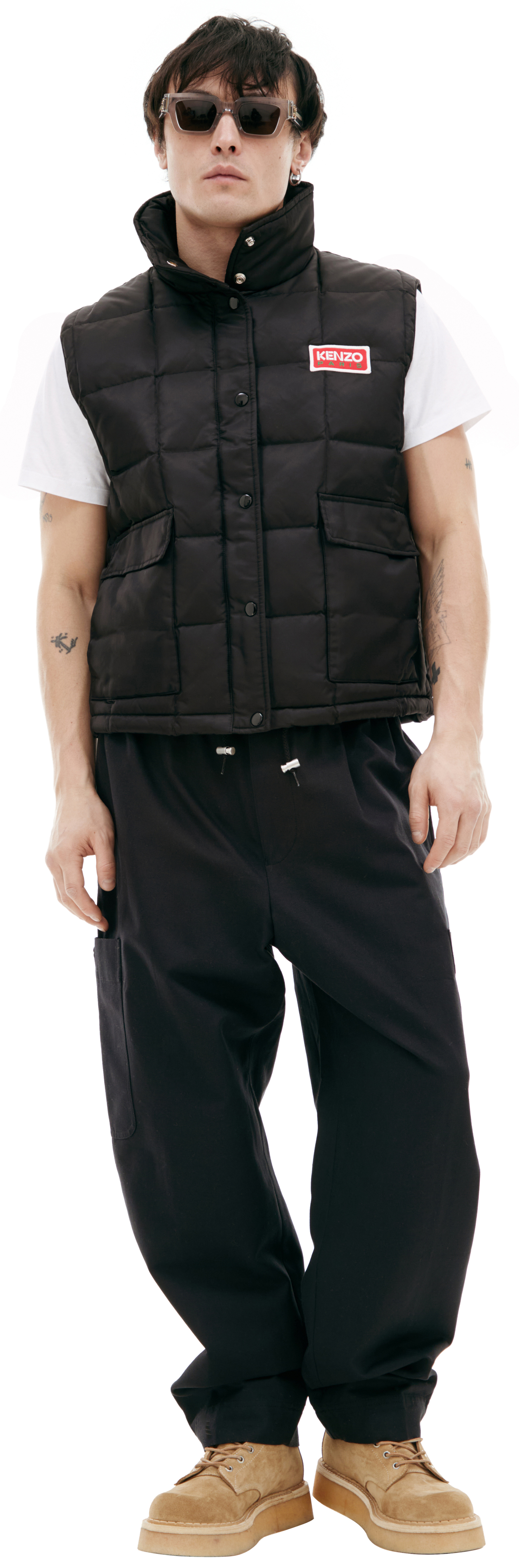 KENZO Дутый жилет с логотипом