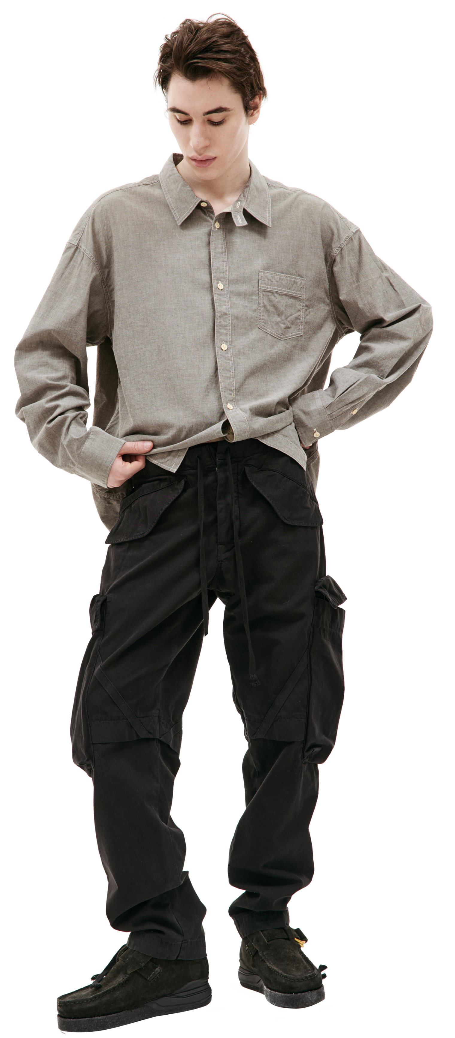 Greg Lauren Черные брюки карго