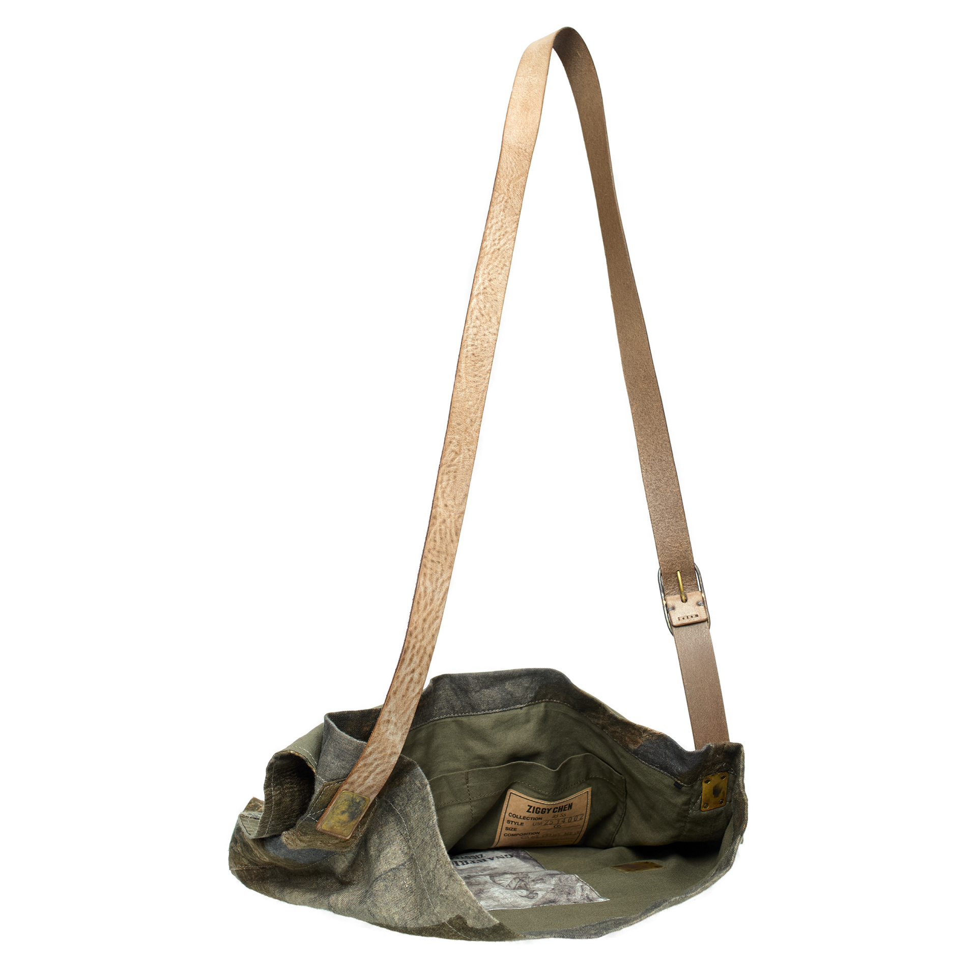 Ziggy Chen Хаки сумка с принтом