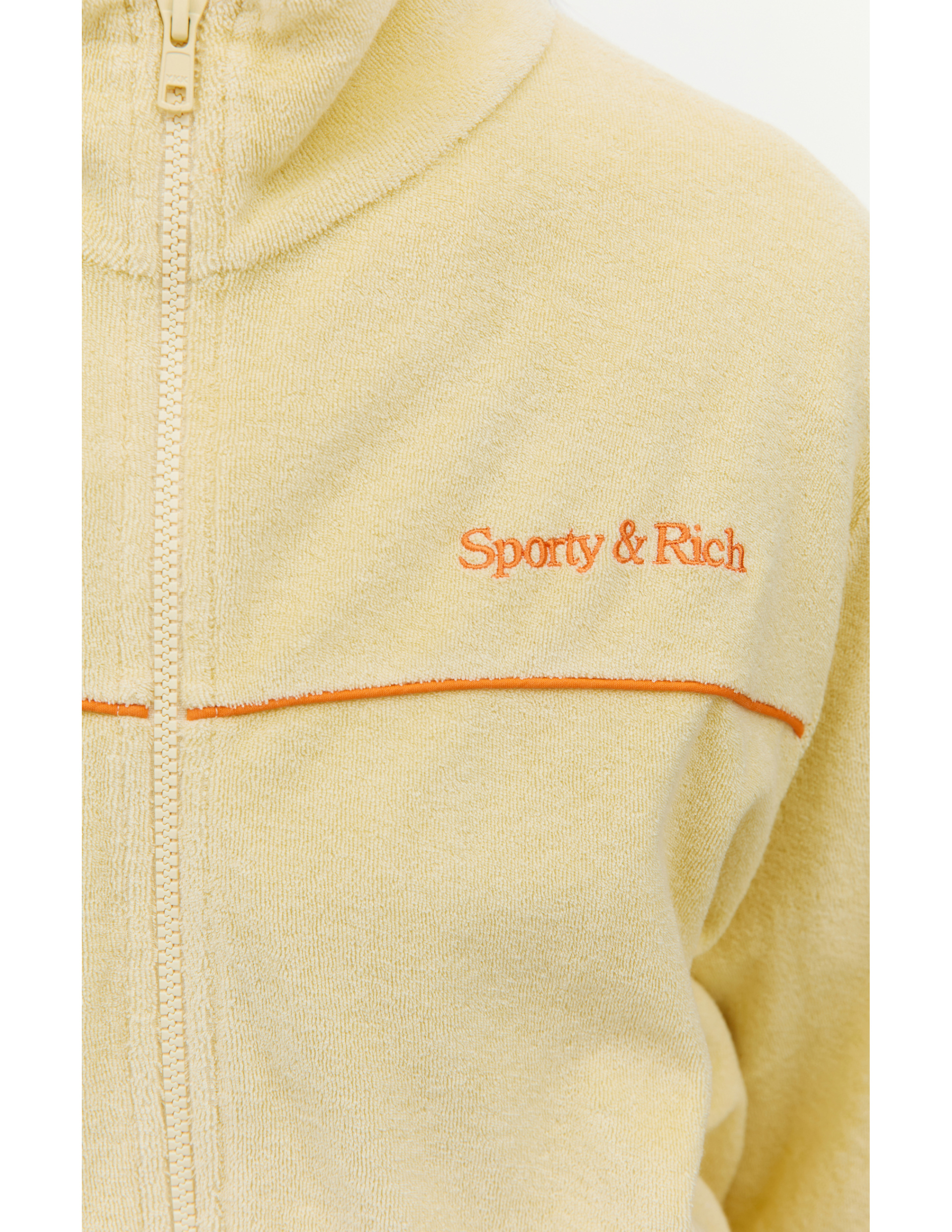 SPORTY & RICH Желтая толстовка на молнии