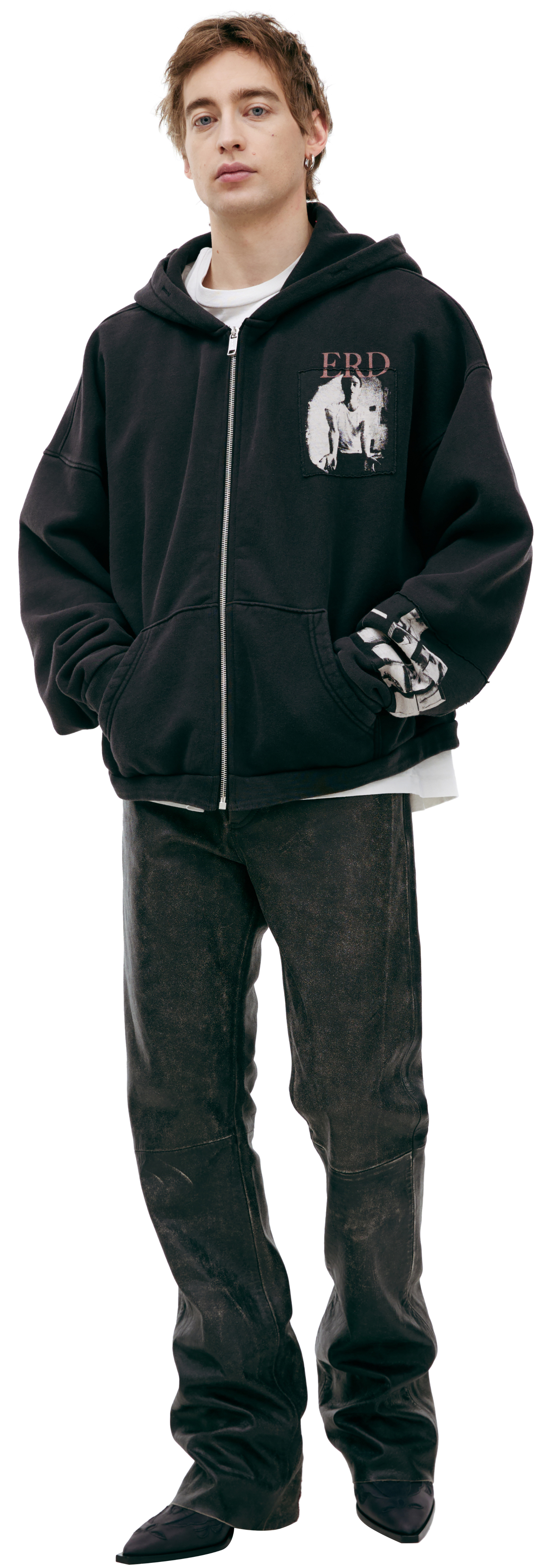 Enfants Riches Déprimés Черное худи с патчами