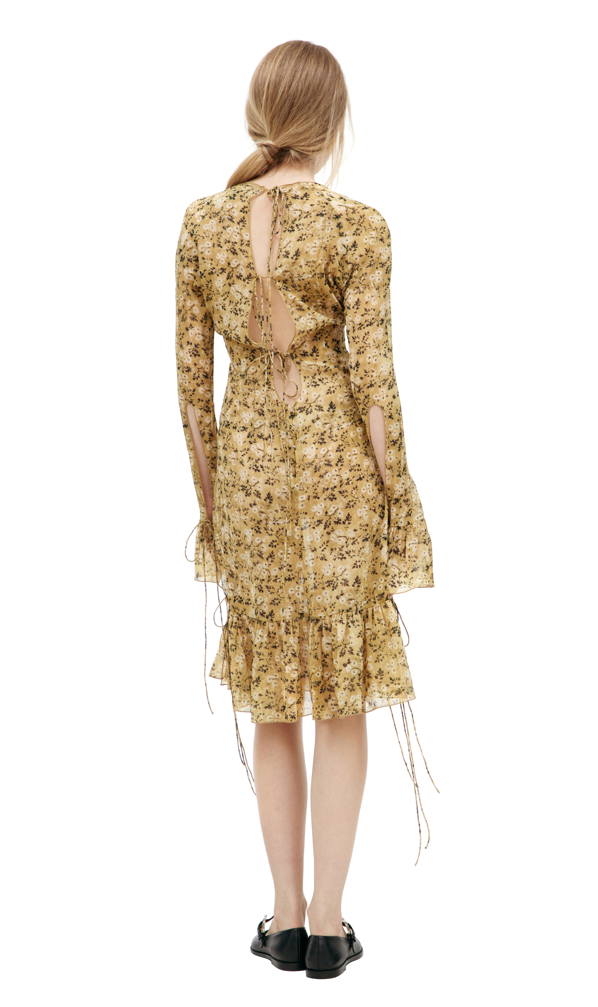 KNWLS Шелковое платье с монопринтом