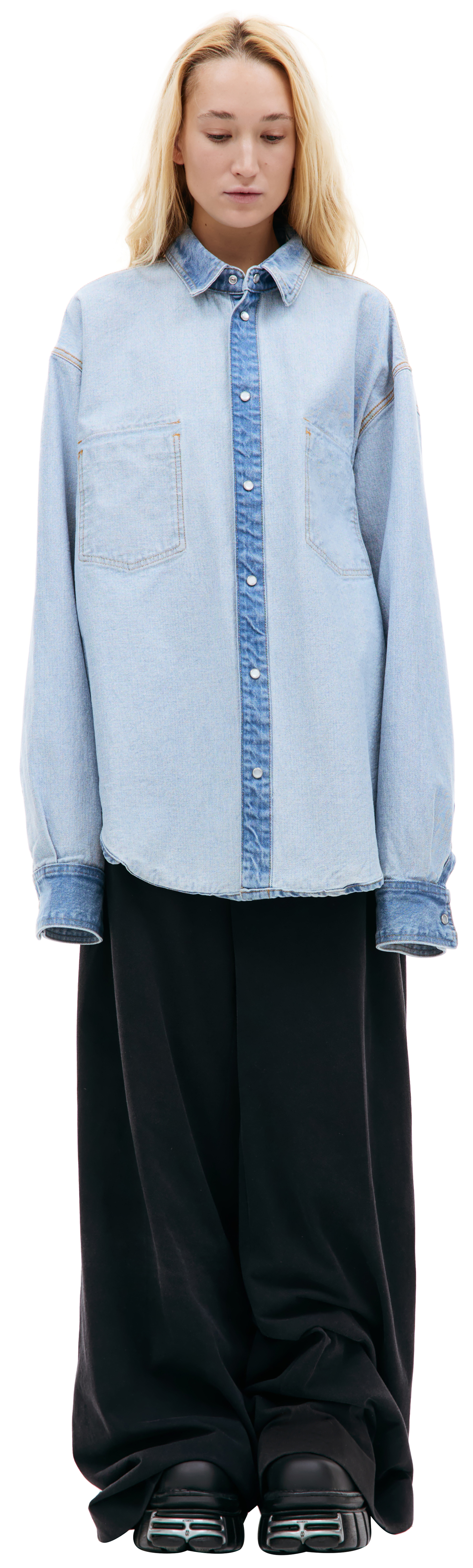 VETEMENTS Джинсовая рубашка наизнанку
