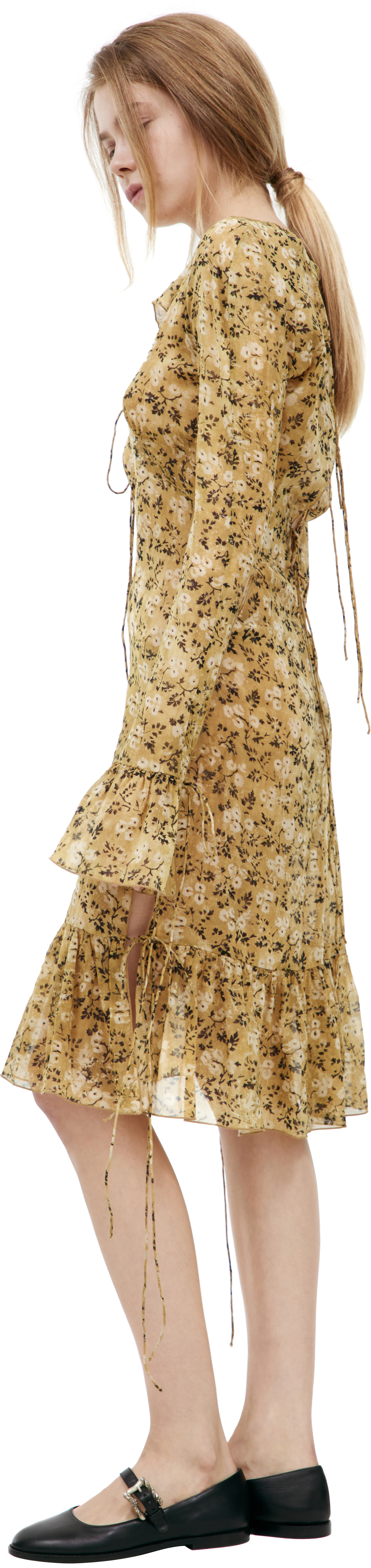 KNWLS Шелковое платье с монопринтом