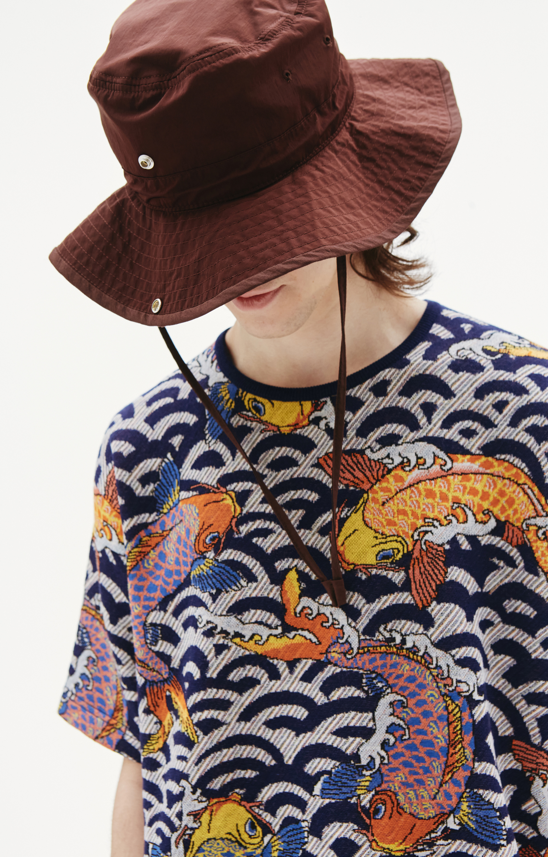 Junya Watanabe Вязаная футболка с монопринтом