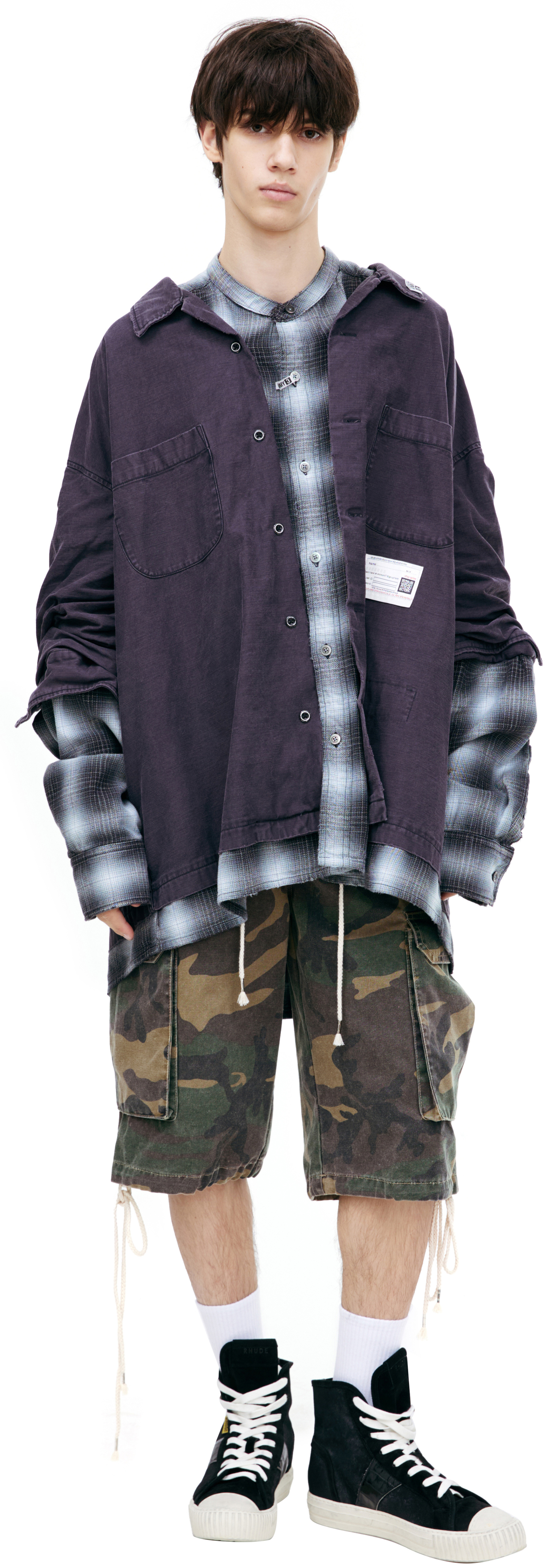 Maison Mihara Yasuhiro Двухслойная рубашка