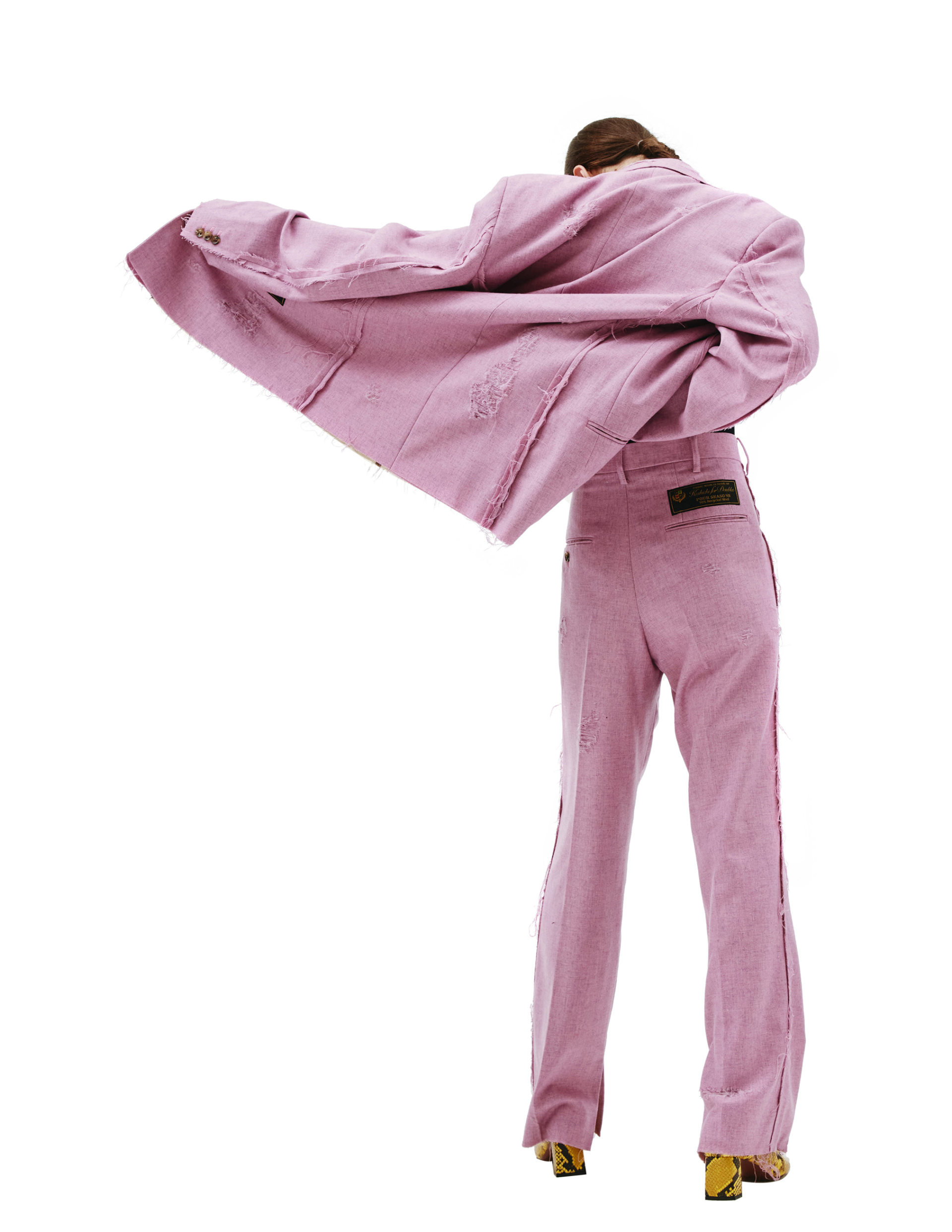 Doublet Потертые брюки из шерсти со стрелками