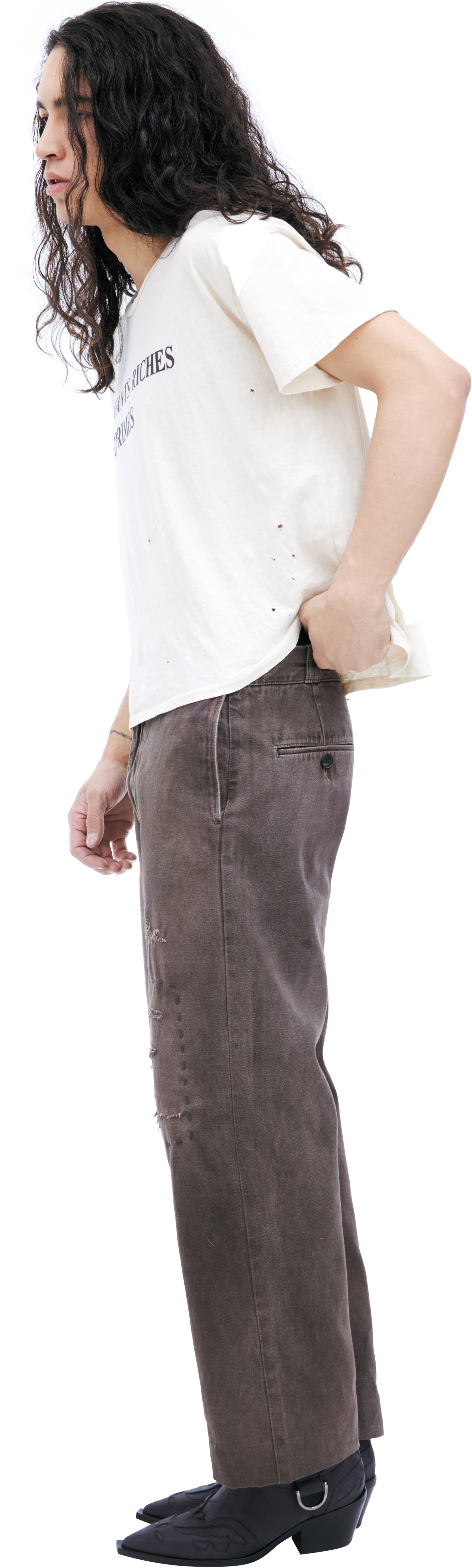 Enfants Riches Déprimés Брюки из хлопка и льна