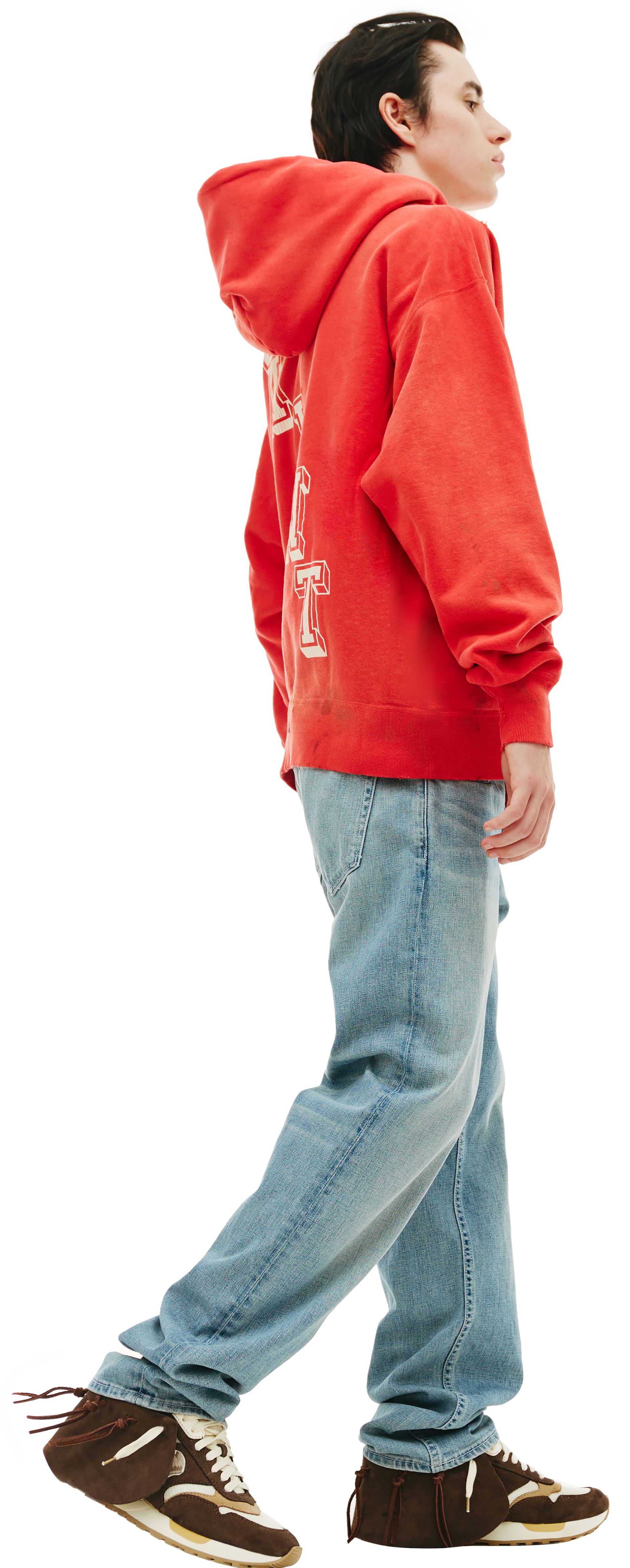 Saint Michael Выцветшее худи с принтом Saint