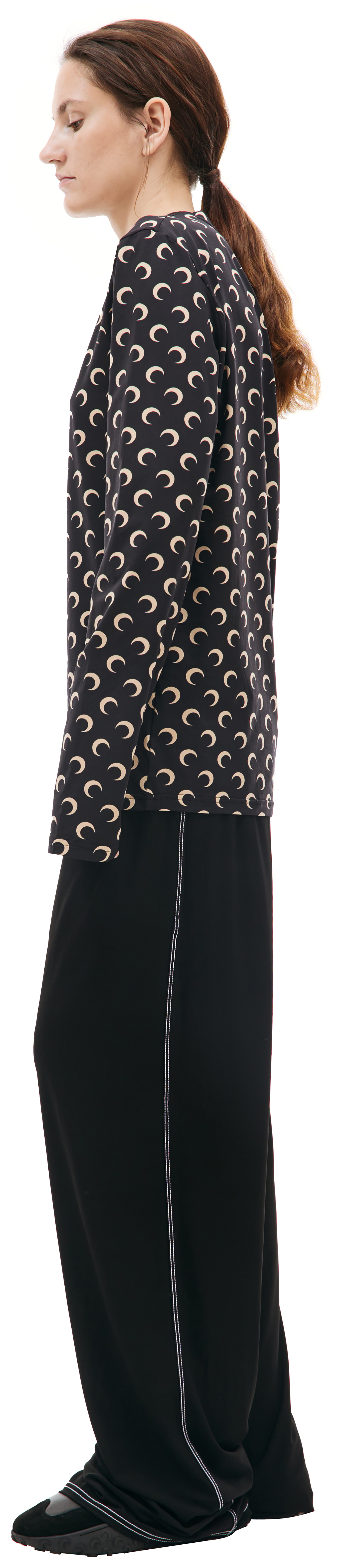 MARINE SERRE Лонгслив с монопринтом Moon