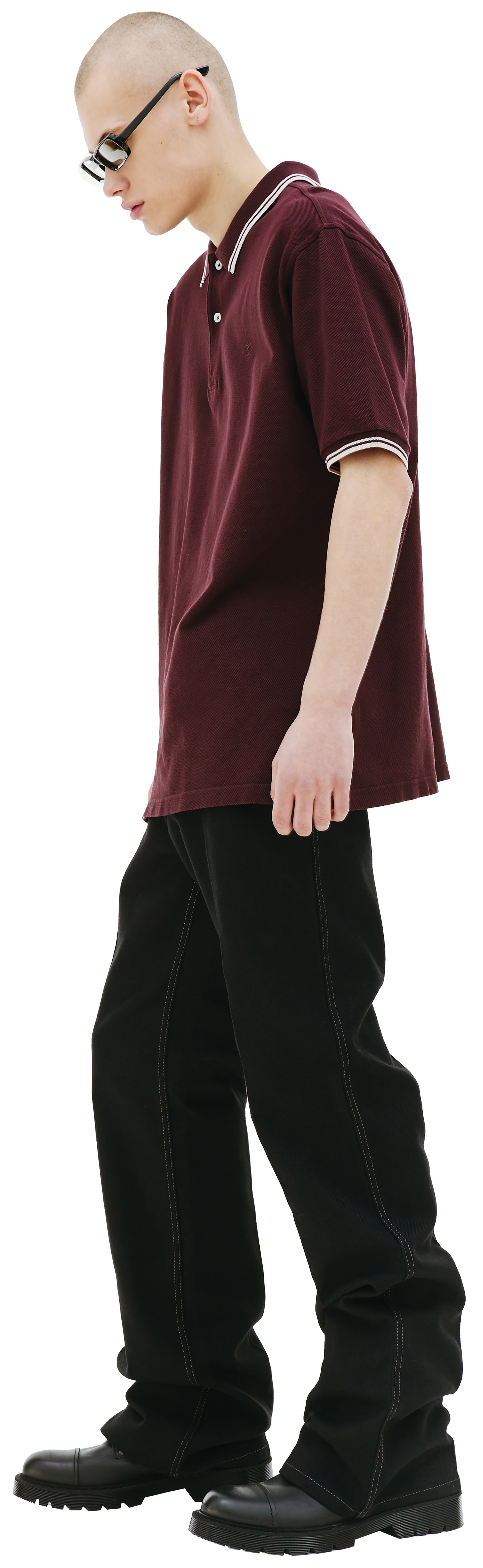 Maison Margiela Поло с вышивкой логотипа