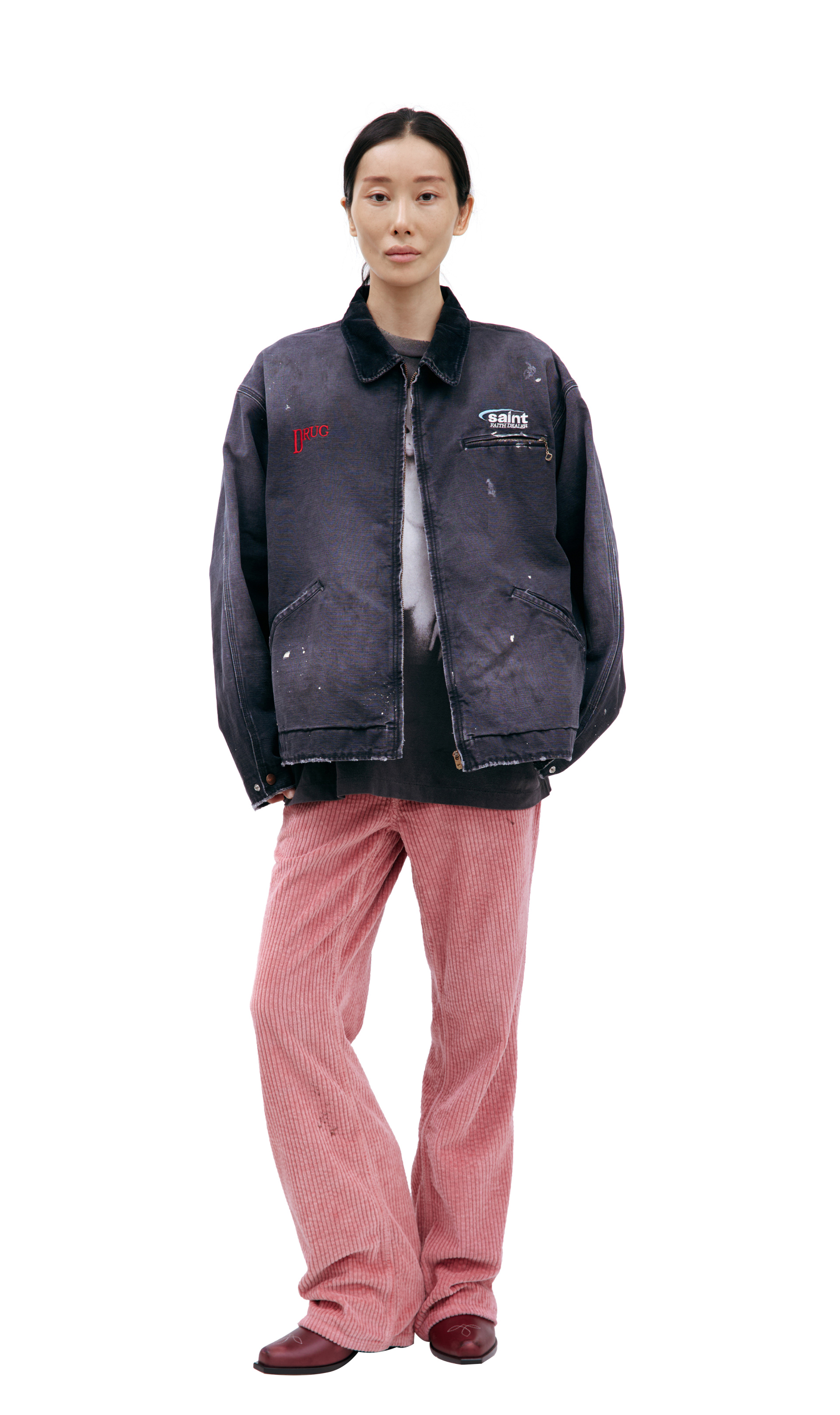 Saint Mxxxxxx Серая куртка из денима