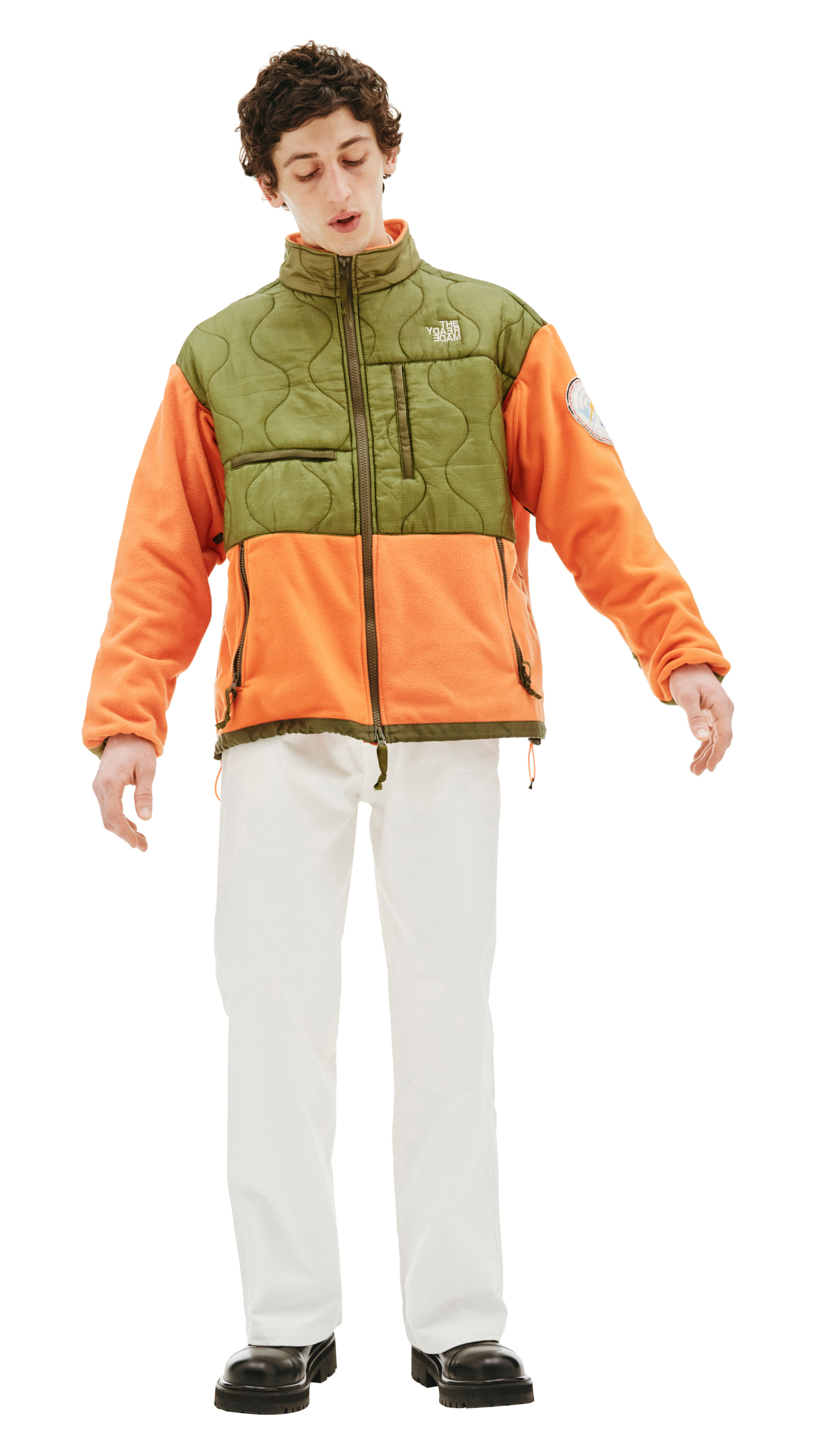 Readymade Флисовая куртка с зелеными вставками