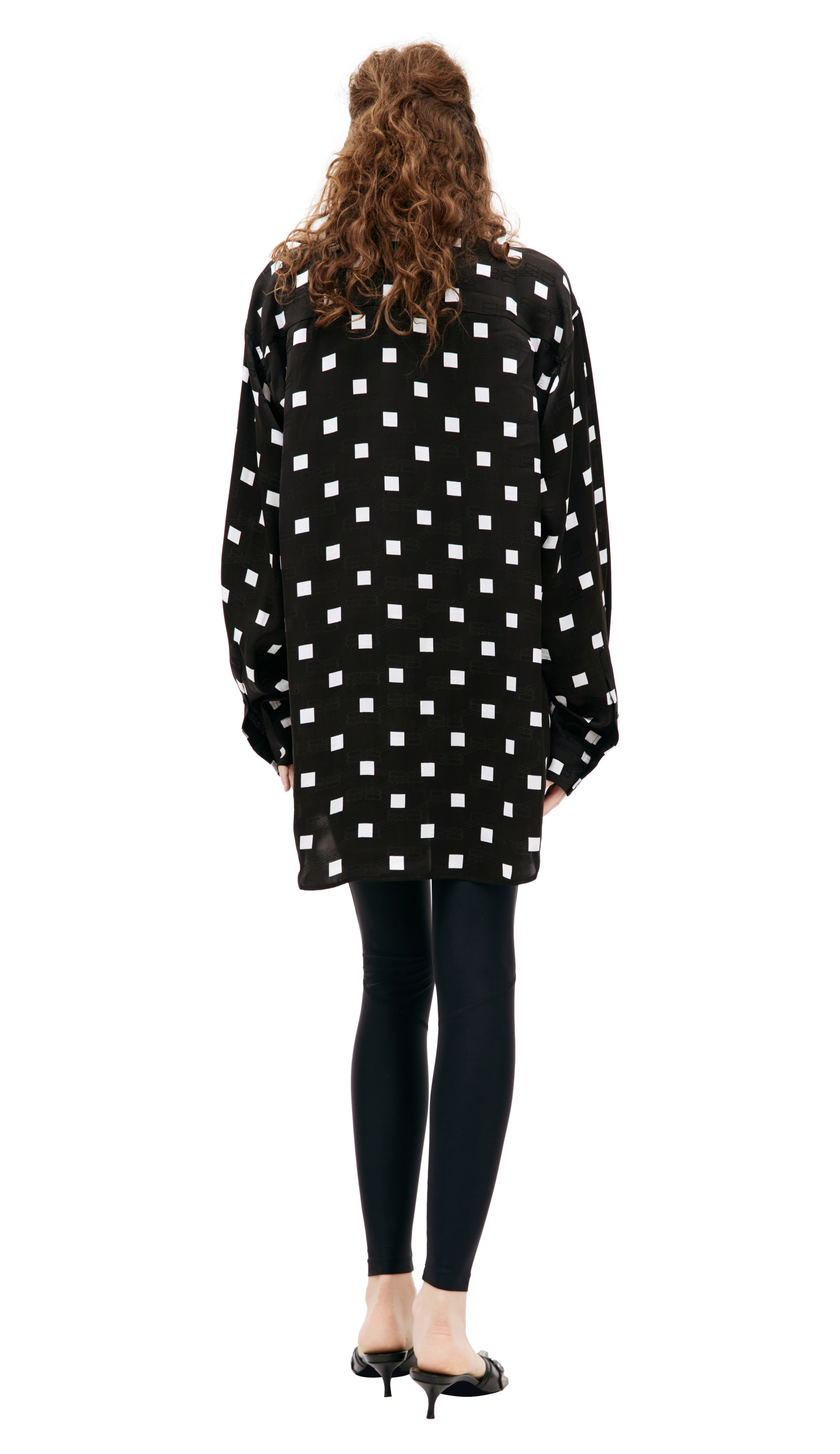 Balenciaga Оверсайз рубашка с монопринтом