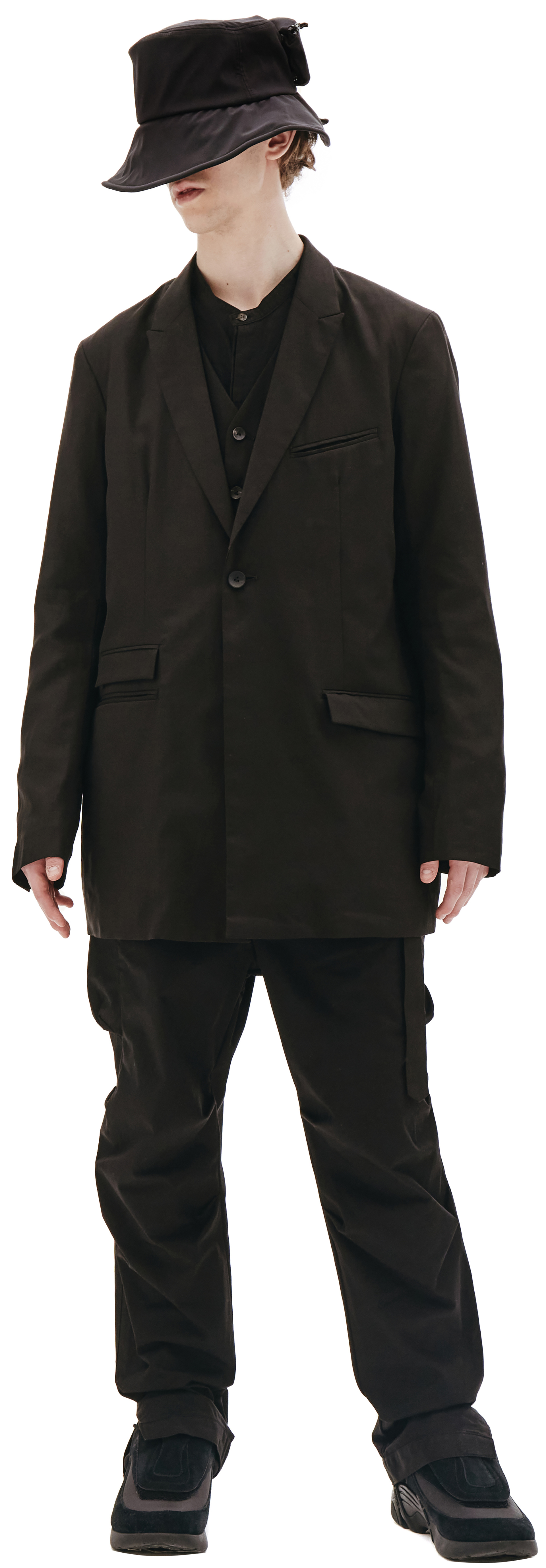 The Viridi-Anne Черный хлопковый пиджак