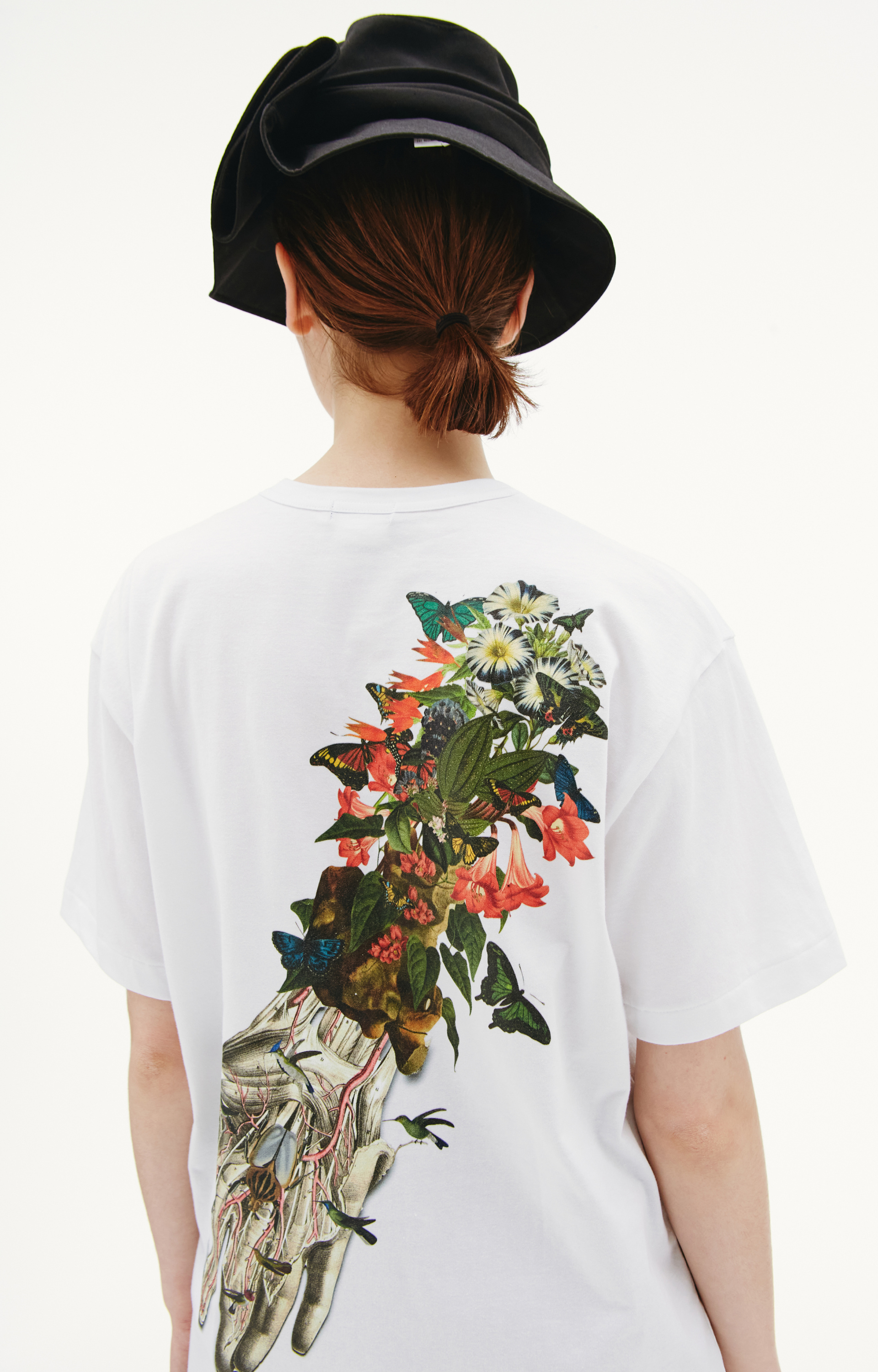 Comme des Garcons Homme plus Белая футболка из хлопка с принтом