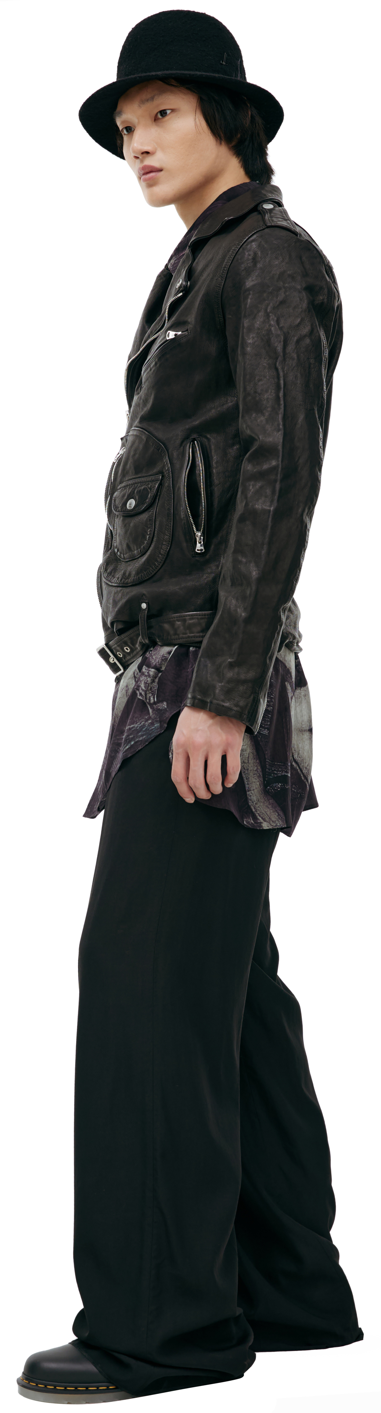 Yohji Yamamoto Кожаная куртка Yohji Yamamoto X BACKLASH