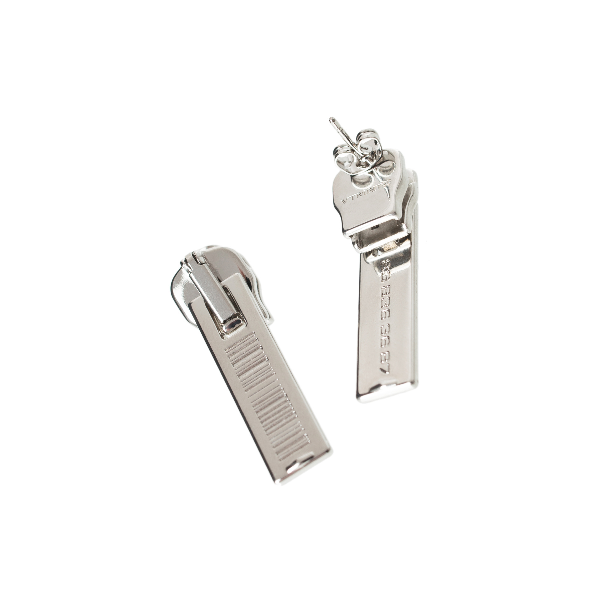 VTMNTS Серьги \'на молнии\' со штрихкодом