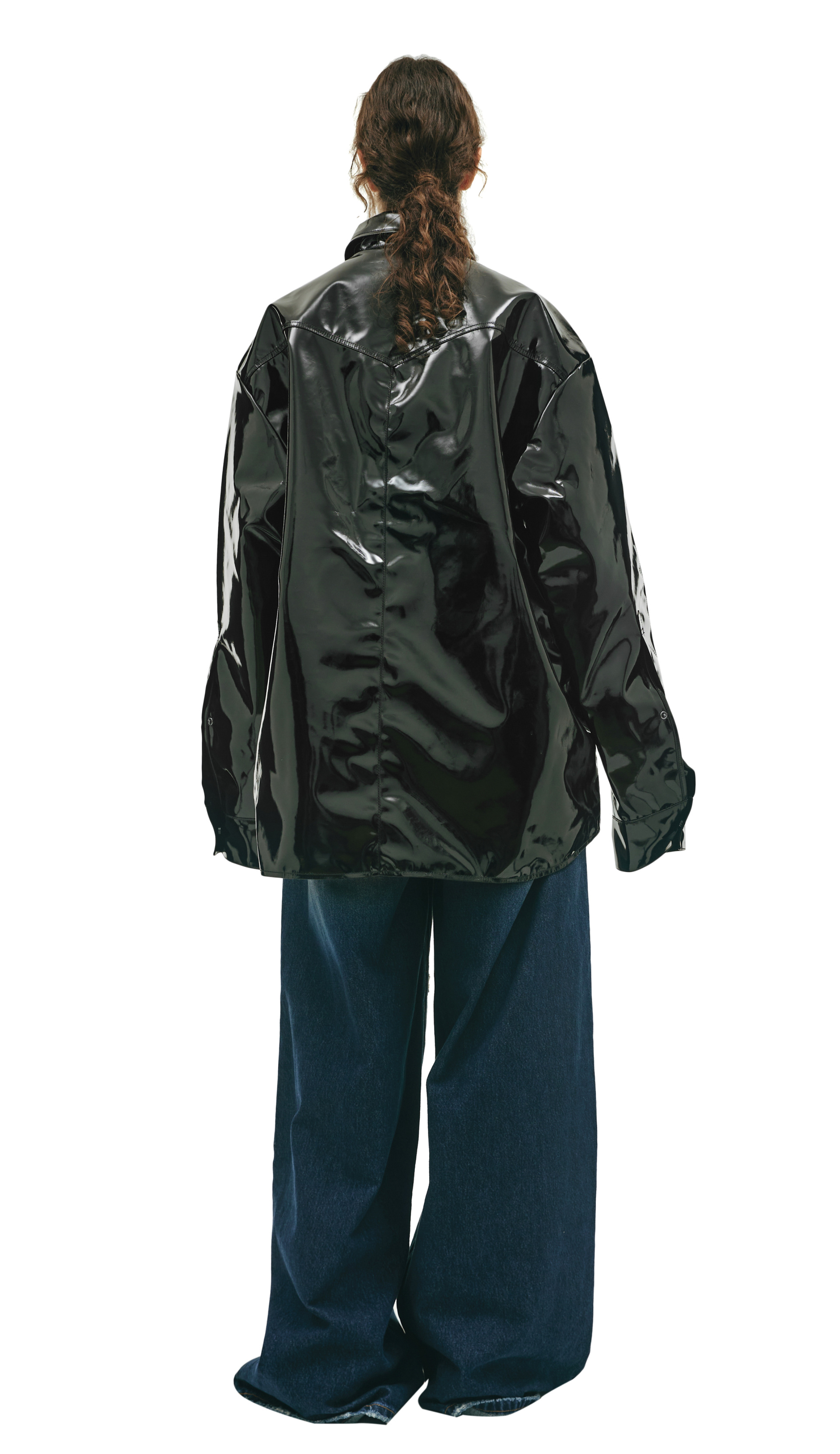 VETEMENTS Лакированная рубашка на кнопках