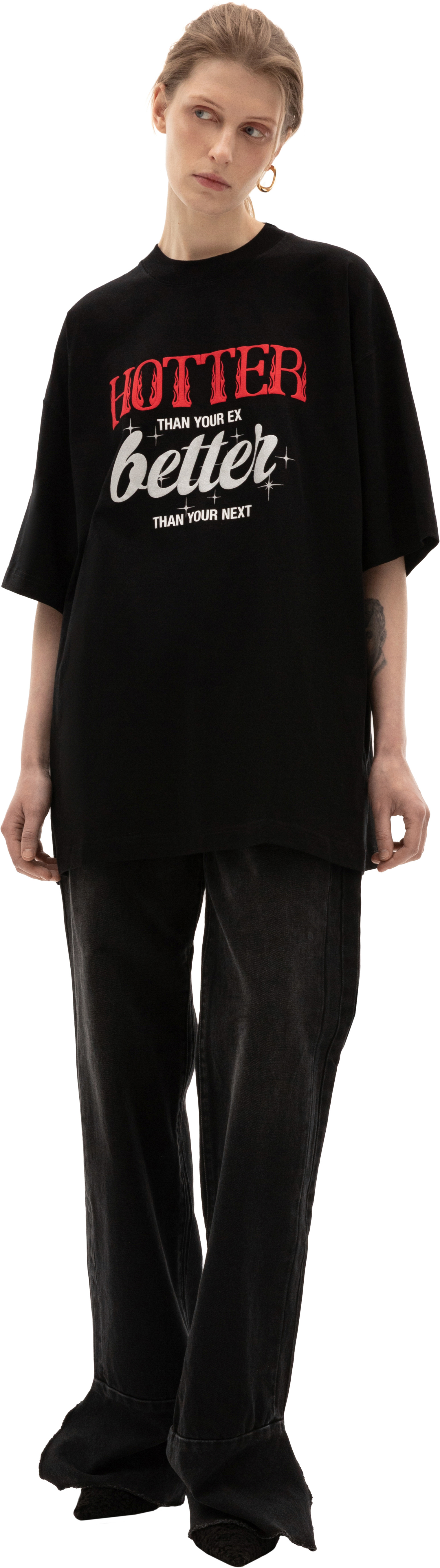 VETEMENTS Оверсайз Футболка С Принтом