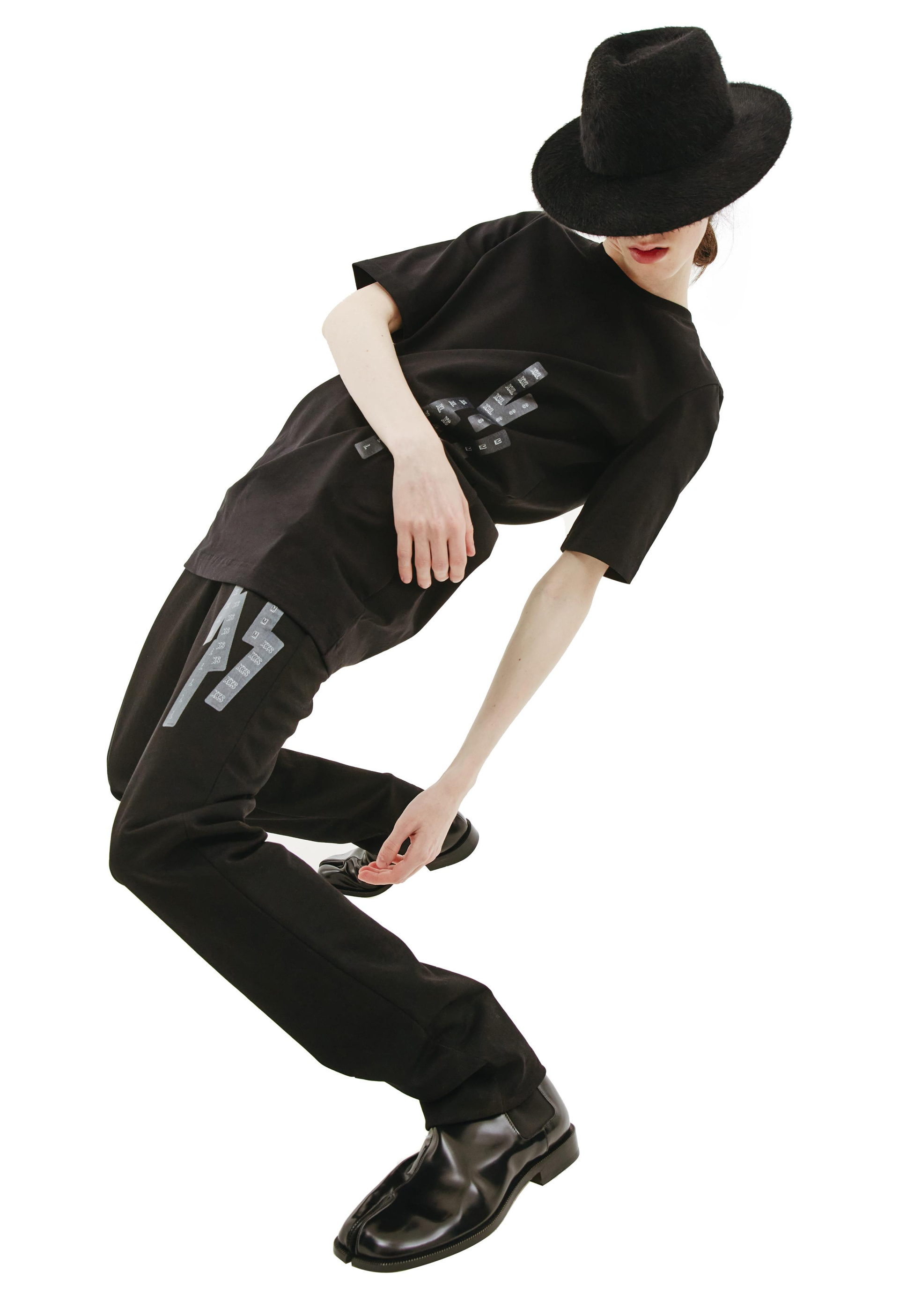 Doublet Черная футболка с графичным принтом