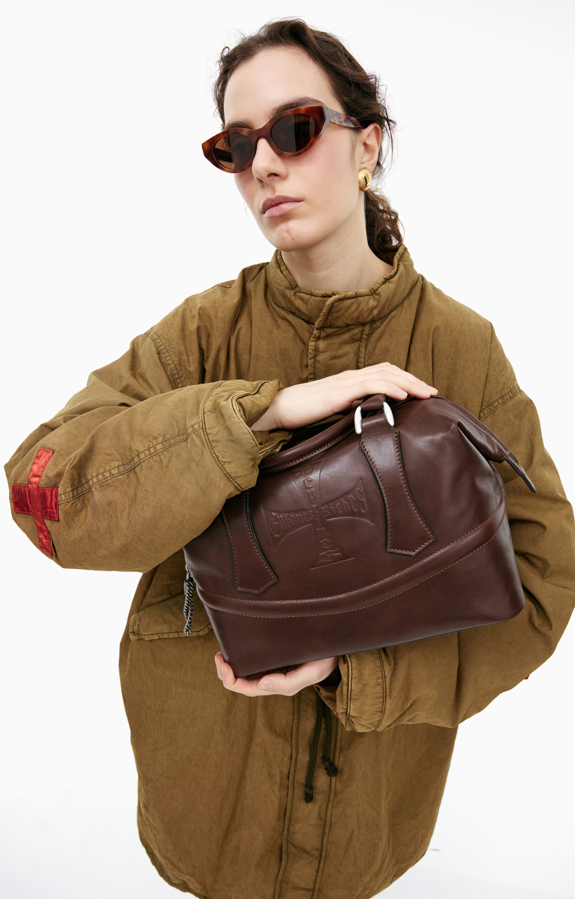 Enfants Riches Déprimés Куртка с крестами на рукавах