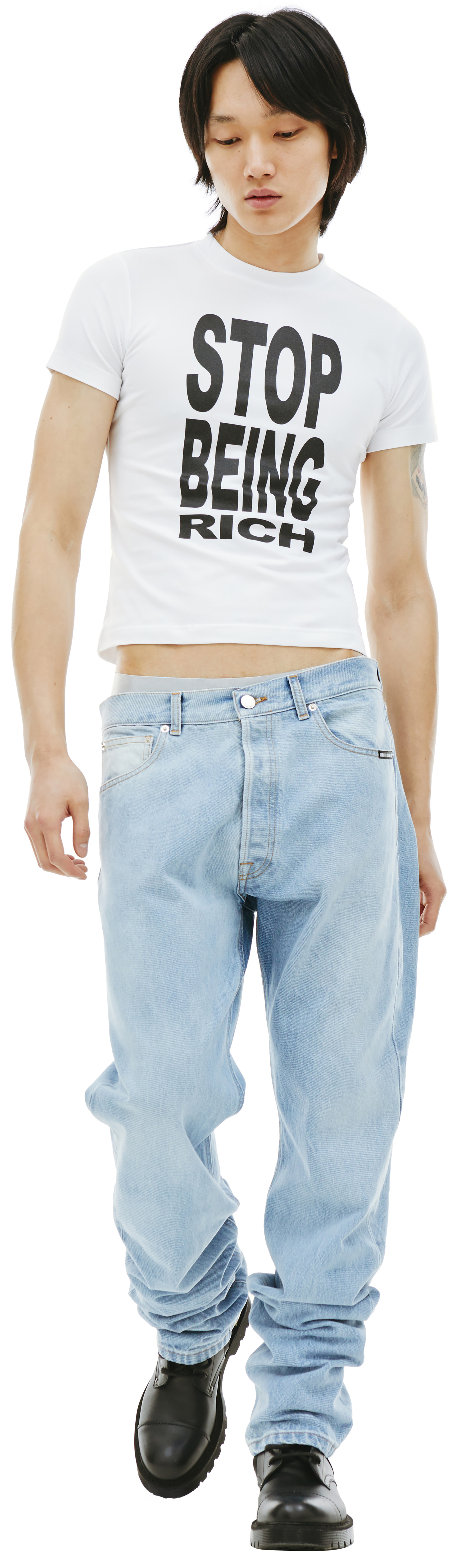 VETEMENTS Белая футболка с принтом