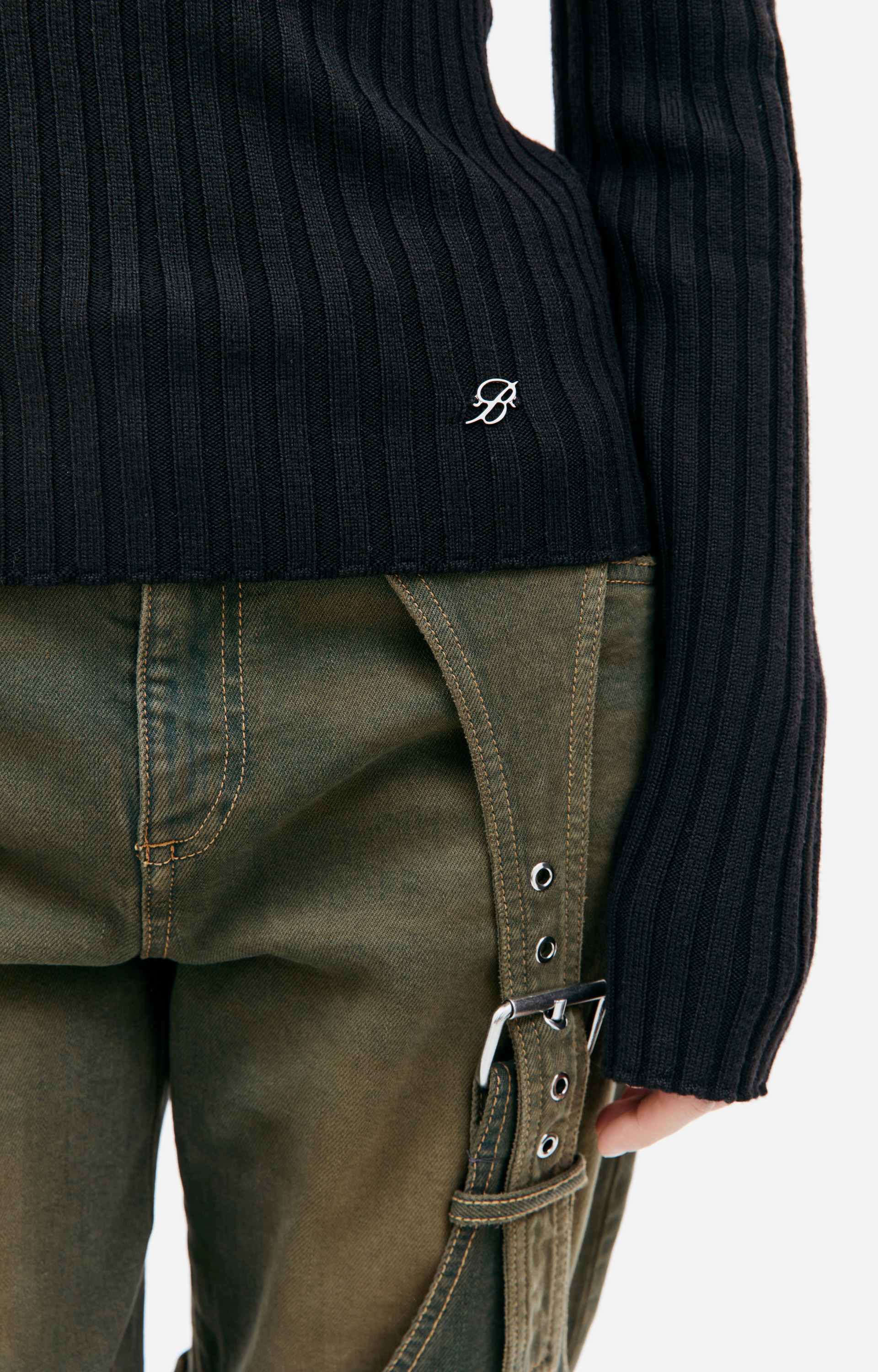 Blumarine Черная водолазка из шерсти