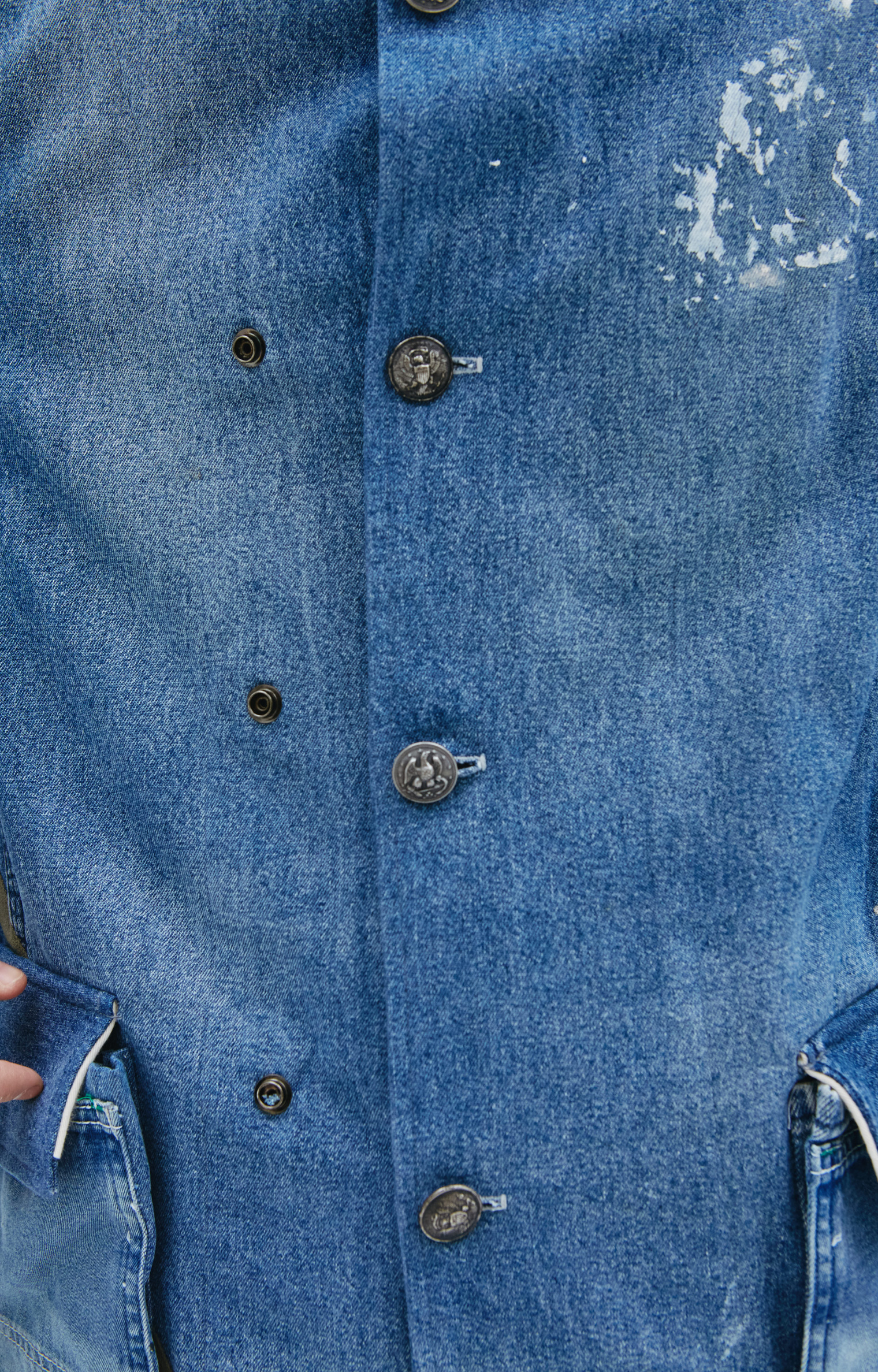 Greg Lauren Джинсовый пиджак Officer Ollie