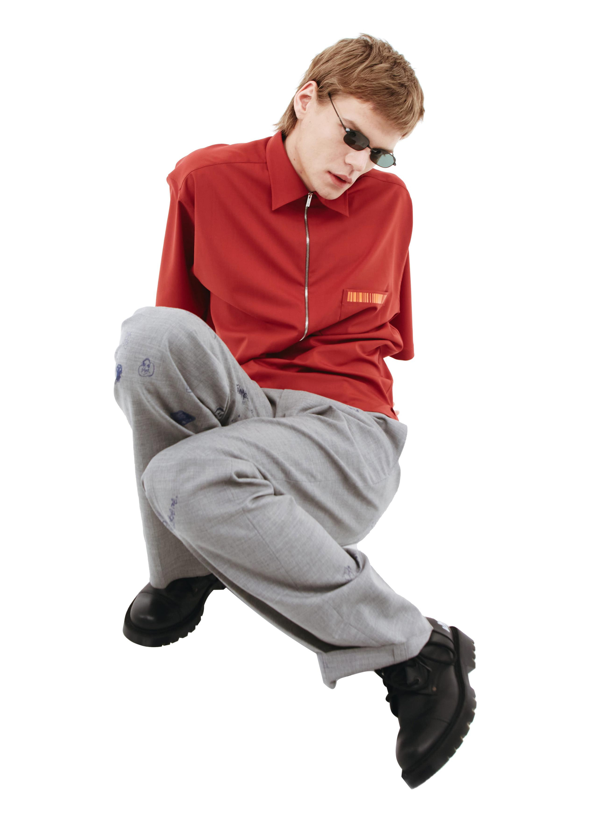 VTMNTS Красная рубашка на молнии