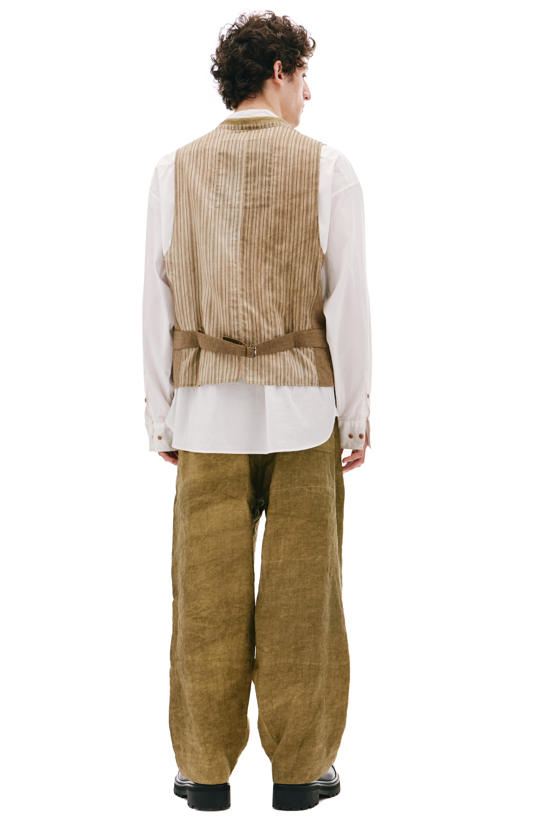 Ziggy Chen Хлопковый жилет цвета хаки