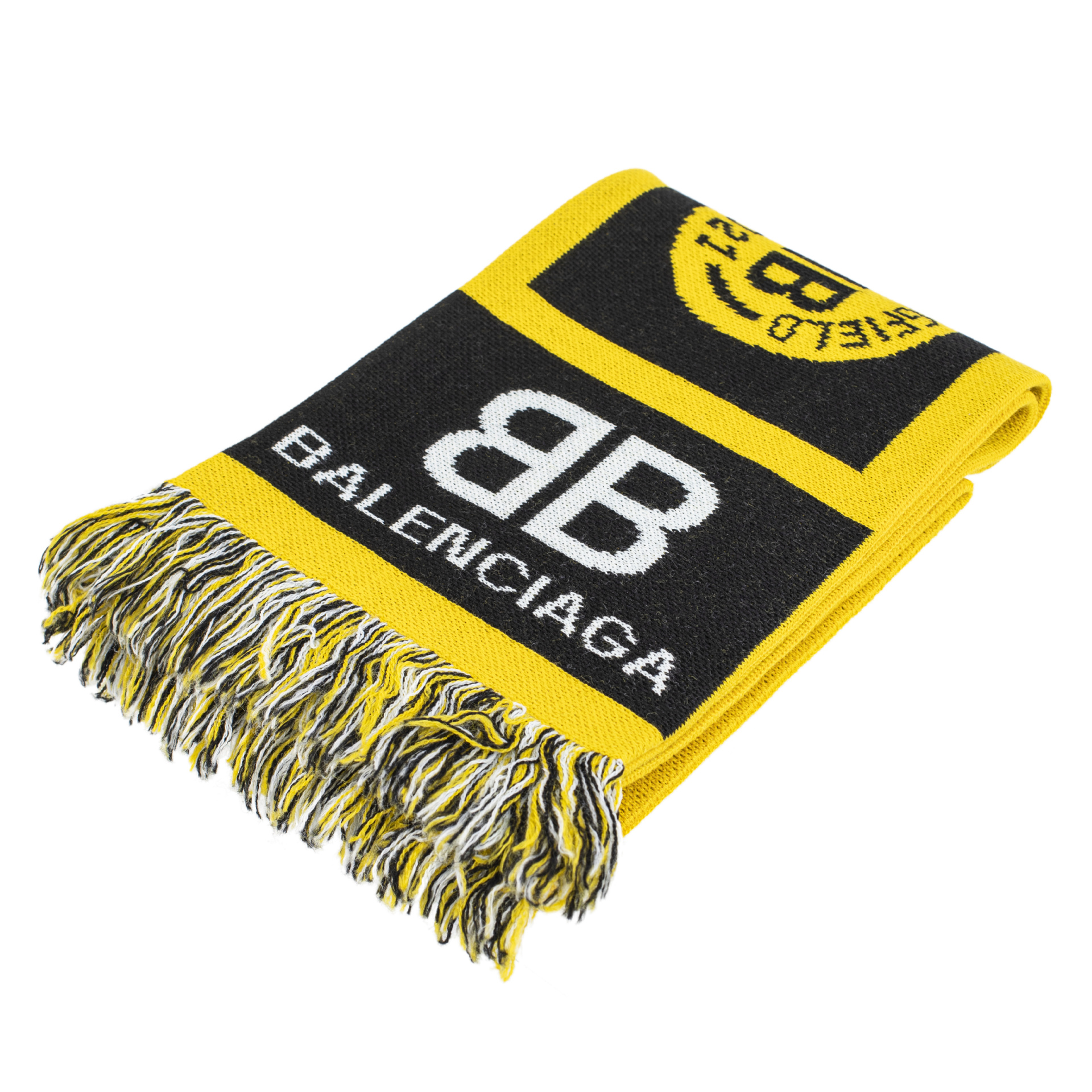 Balenciaga Черно-желтый шарф The Simpsons Springfield